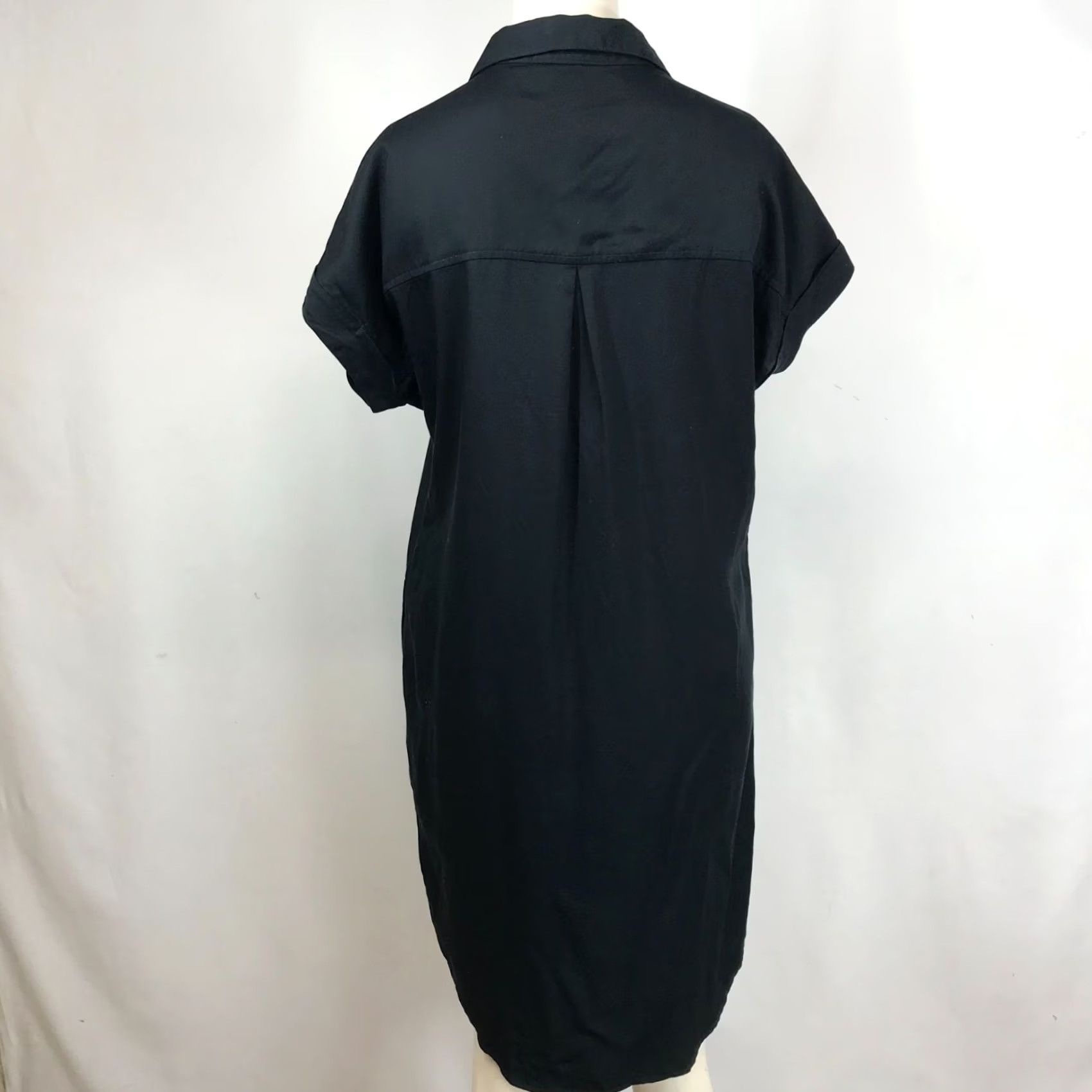 Orvis Orvis Women's S Shirt Dress Black Short Sleeve Collared Lyocell Button Size S / US 4 / IT 40 - 5 Thumbnail