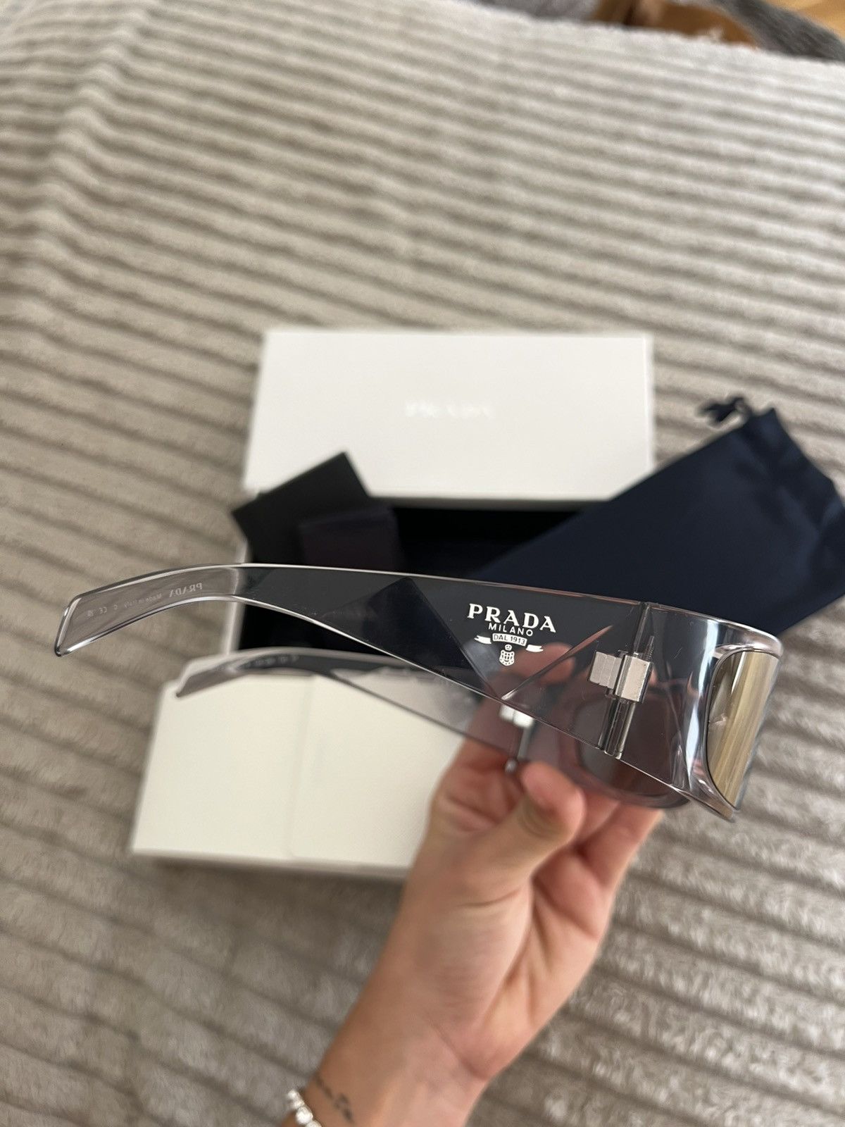Prada Sunglasses PRADA 0PR A19S ‘Transparent Grey’ Size ONE SIZE - 2 Thumbnail