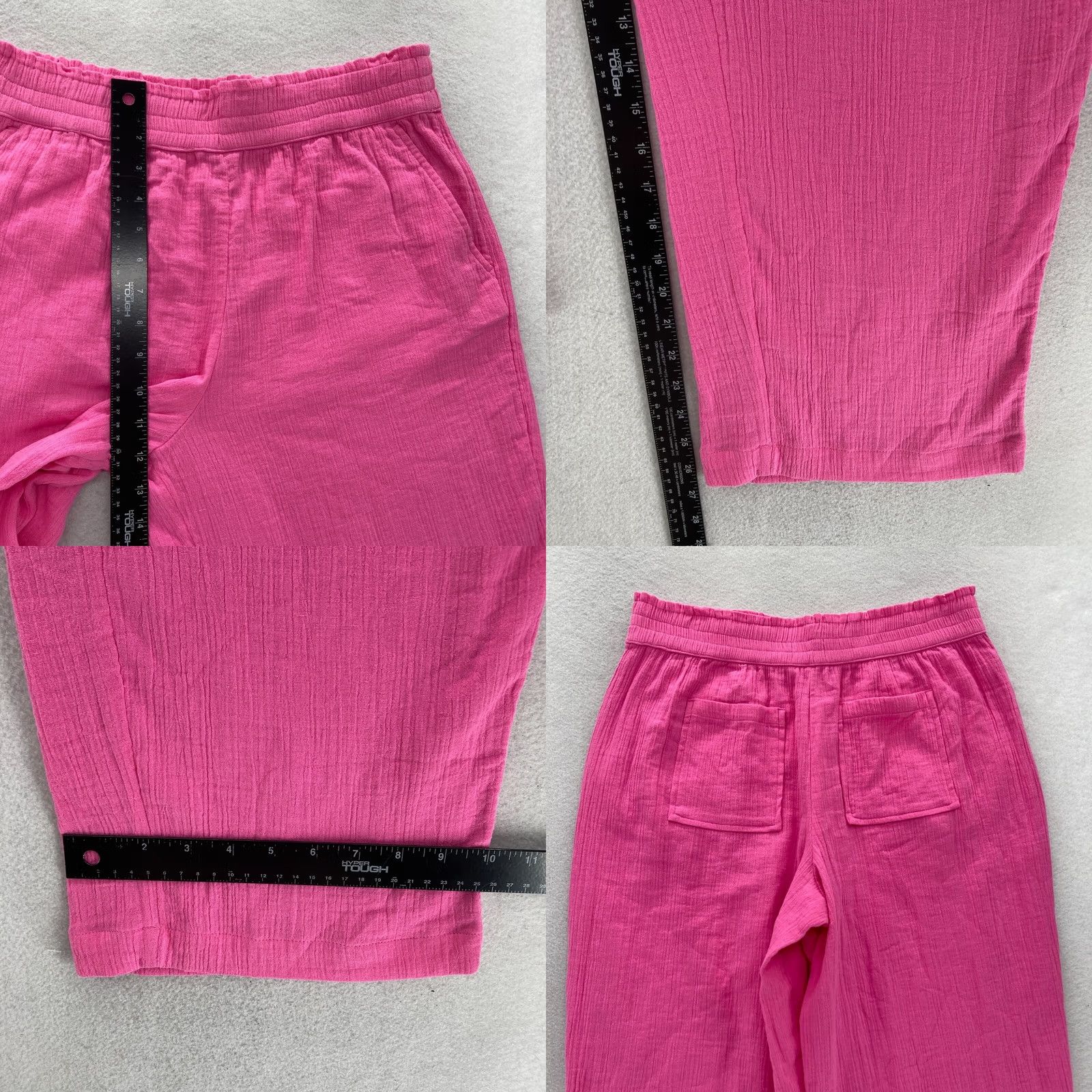 Loft LOFT Outlet Gauze Pull On Ankle Pants Women's Medium Pink Lightweight Beachy NWT Size 32" / US 10 / IT 46 - 8 Thumbnail