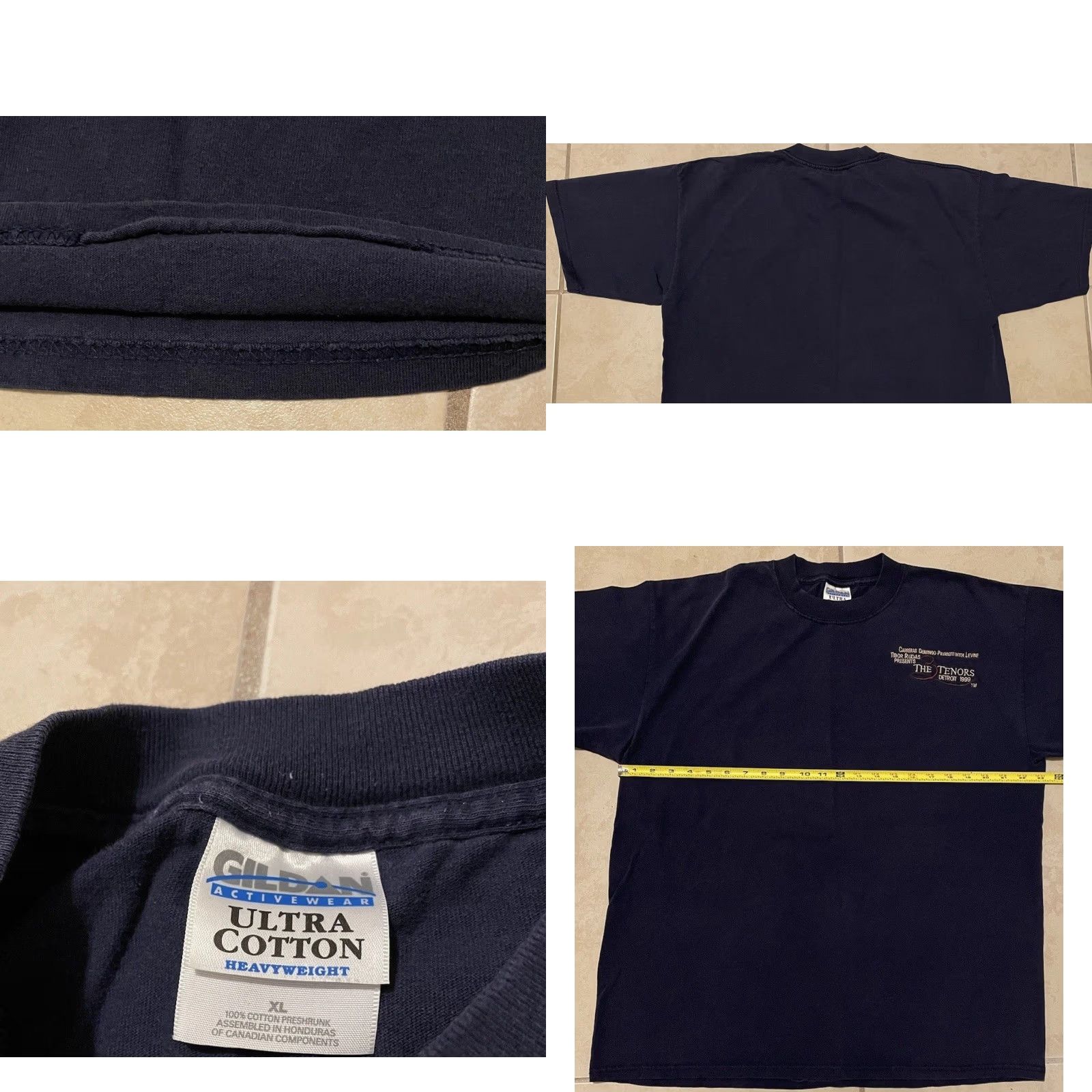 Vintage VINTAGE The 3 Tenors Detroit 1999 Faded Concert Shirt XL Blue 90s Grunge Opera Music Tour Mens T-Shirt Crew Neck Short Sleeve Pattern: Striped Size US XL / EU 56 / 4 - 8 Thumbnail