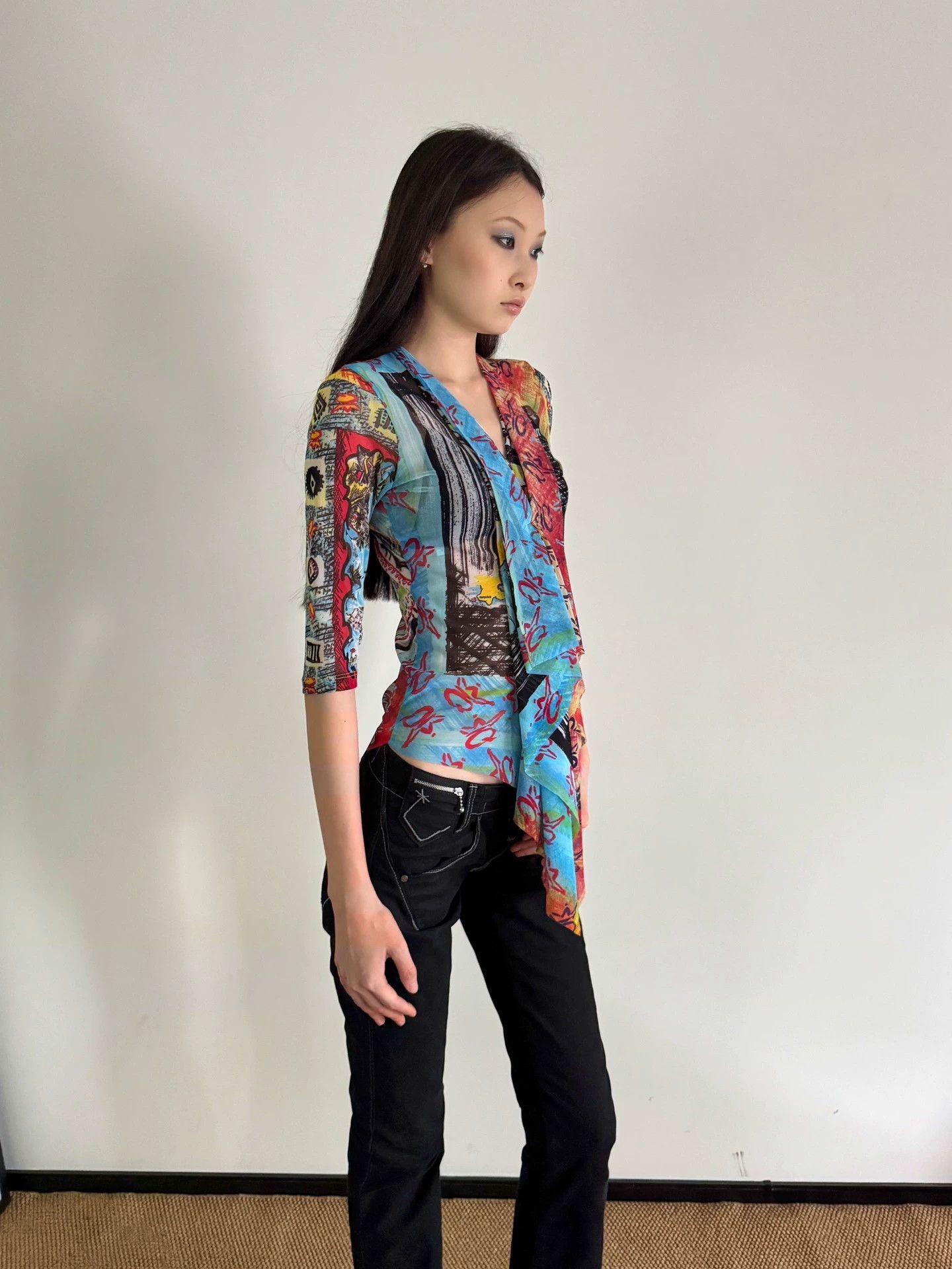 Other Save The Queen Vintage Stretch Printed Mesh Top M Size M / US 6-8 / IT 42-44 - 9 Thumbnail