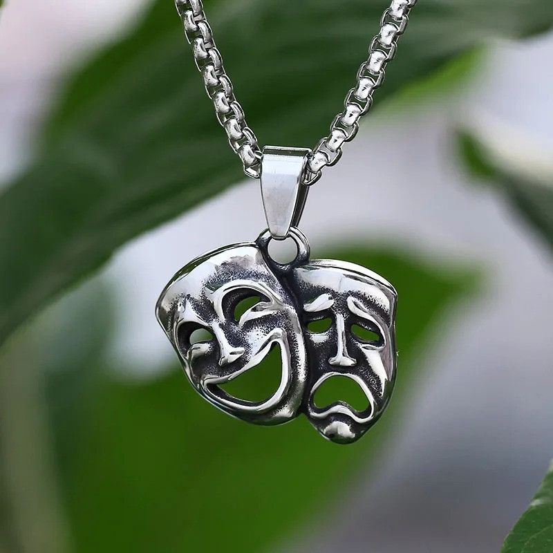 Japanese Brand × Jewelry Smile And Cry Face Pendant Necklace 2025 Size ONE SIZE - 1 Thumbnail