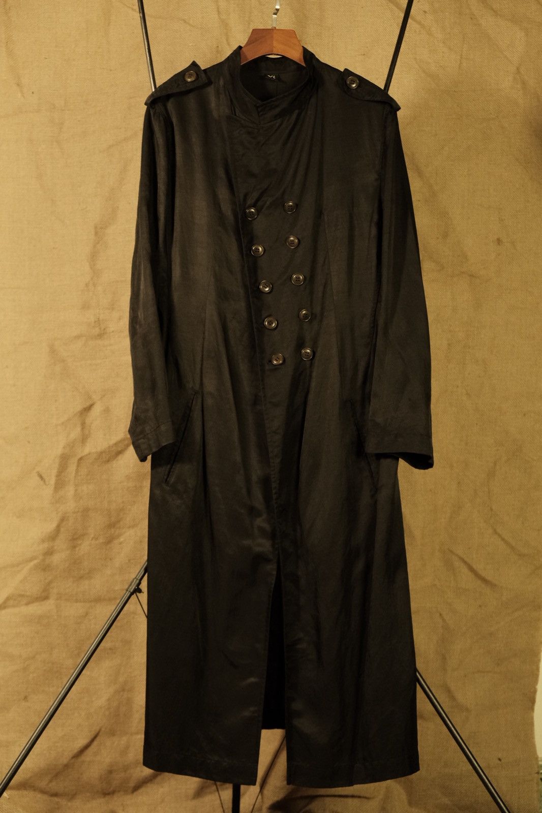 Yohji Yamamoto 2000s Y’s Yohji Yamamoto Military Linen Long Coat Size M / US 6-8 / IT 42-44 - 2 Thumbnail