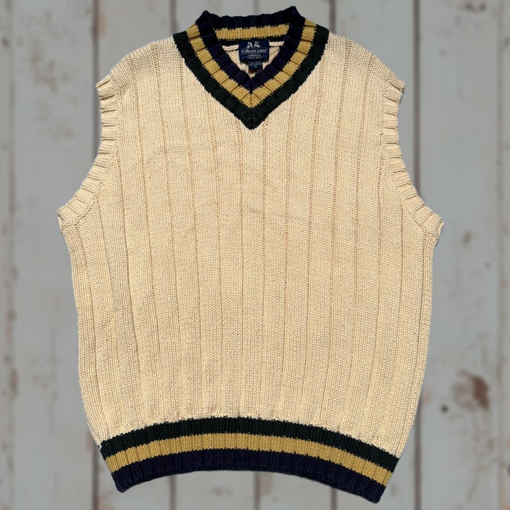 Vintage VINTAGE Willis & Geiger Knit Sweater Vest XL Cotton Tennis Preppy Size US XL / EU 56 / 4 - 1 Thumbnail