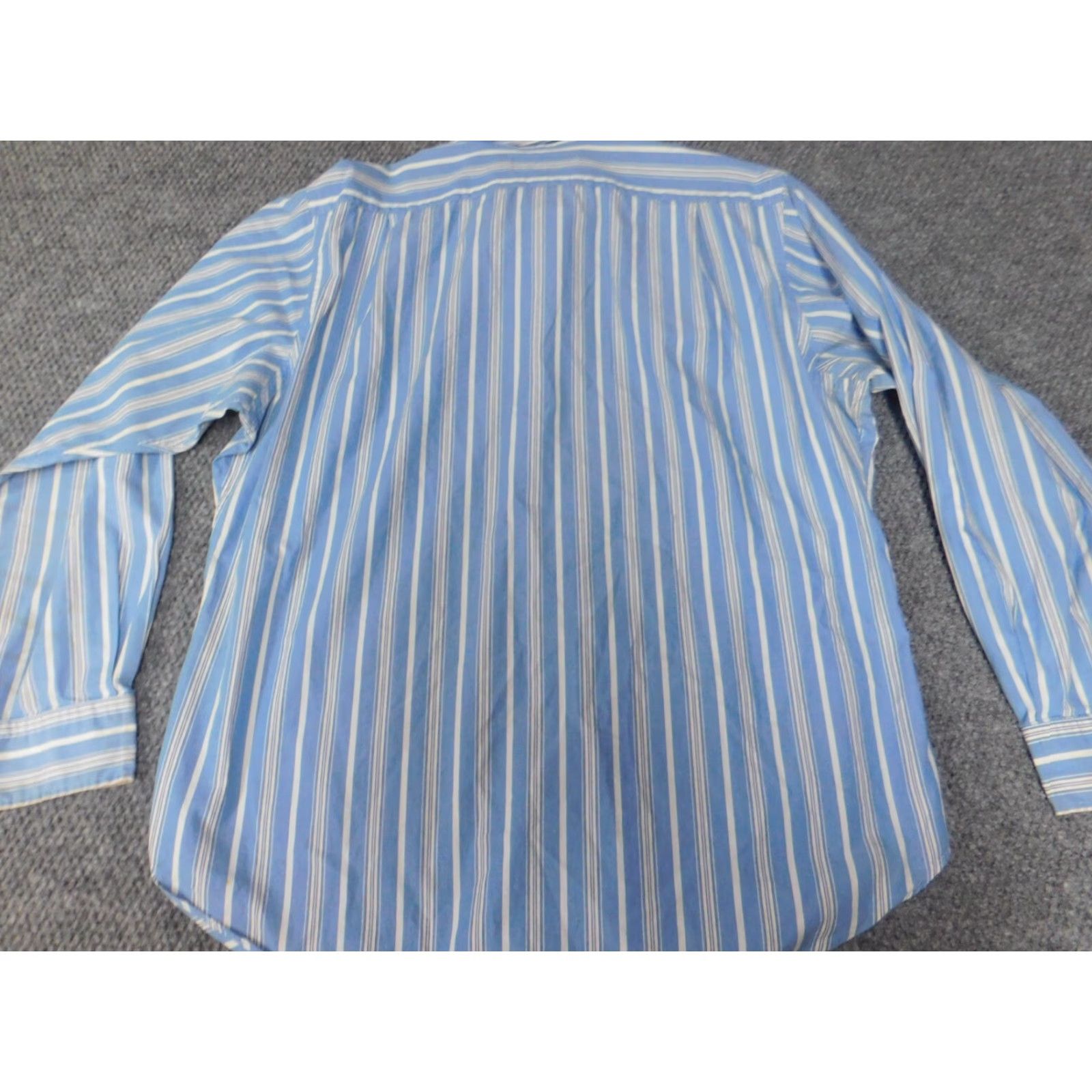Polo Ralph Lauren Polo Ralph Lauren Shirt 16.5 Mens Blue Striped Button Down Collar Classic Button Up Dress Shirt Size US XL / EU 56 / 4 - 7 Thumbnail