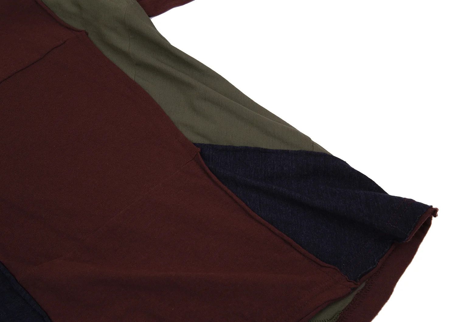 Yohji Yamamoto Outseam Panel Switching Cut Sew Top in Greige Wine Size US M / EU 48-50 / 2 - 7 Thumbnail