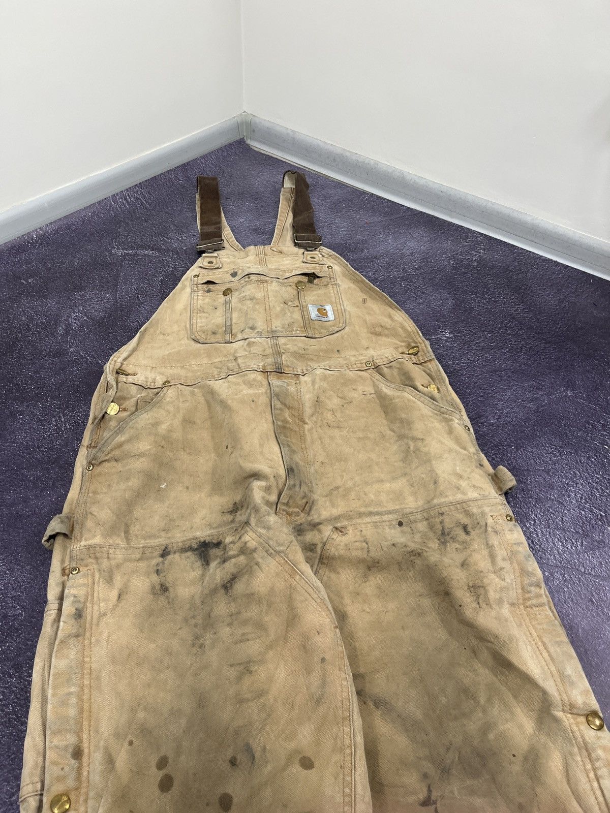 Carhartt Vintage 90s Carhartt Work Y2K Faded Distressed Overall Size US 34 / EU 50 - 5 Thumbnail