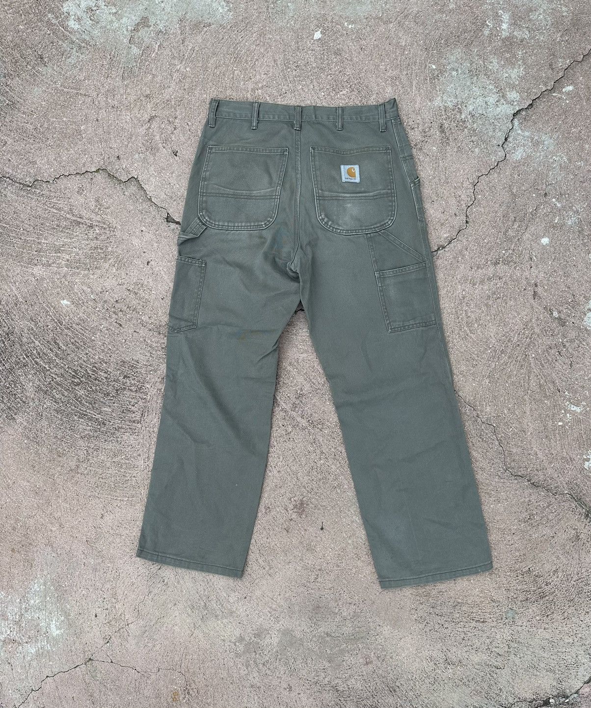 Image of Carhartt Khaki Cargo Pants Single Knee Vintage 31X34, Men's