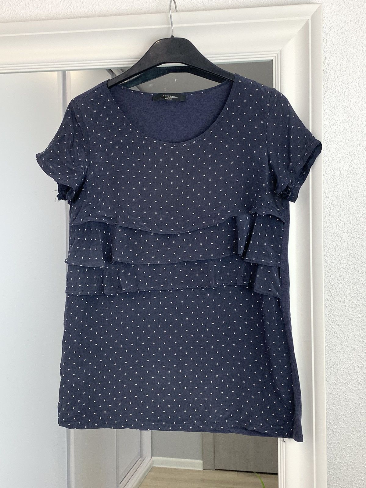 Max Mara Max Mara T-Shirt Blouse Blue Size L / US 10 / IT 46 - 2 Thumbnail