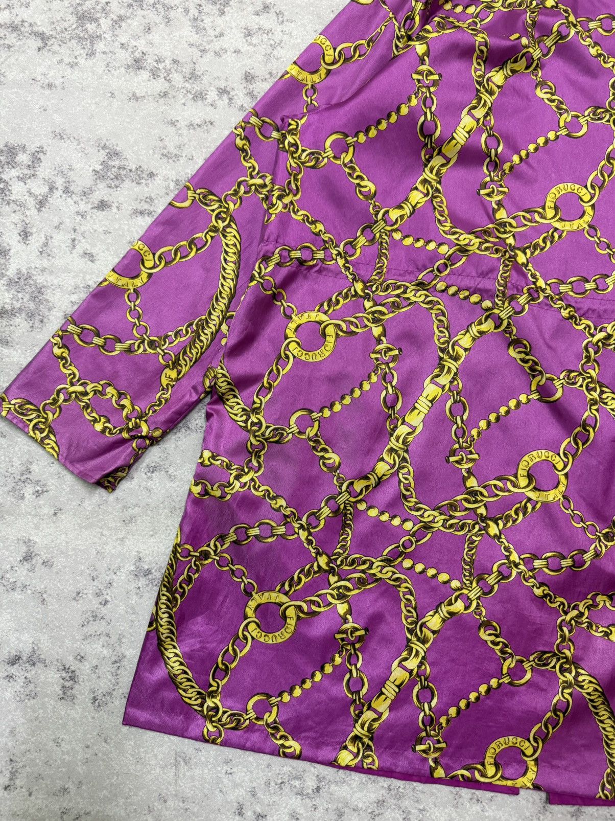 Fiorucci Vintage Fiorucci GoldChain Raincoat Parka Windbreaker Jacket Size XL / US 12-14 / IT 48-50 - 16 Thumbnail