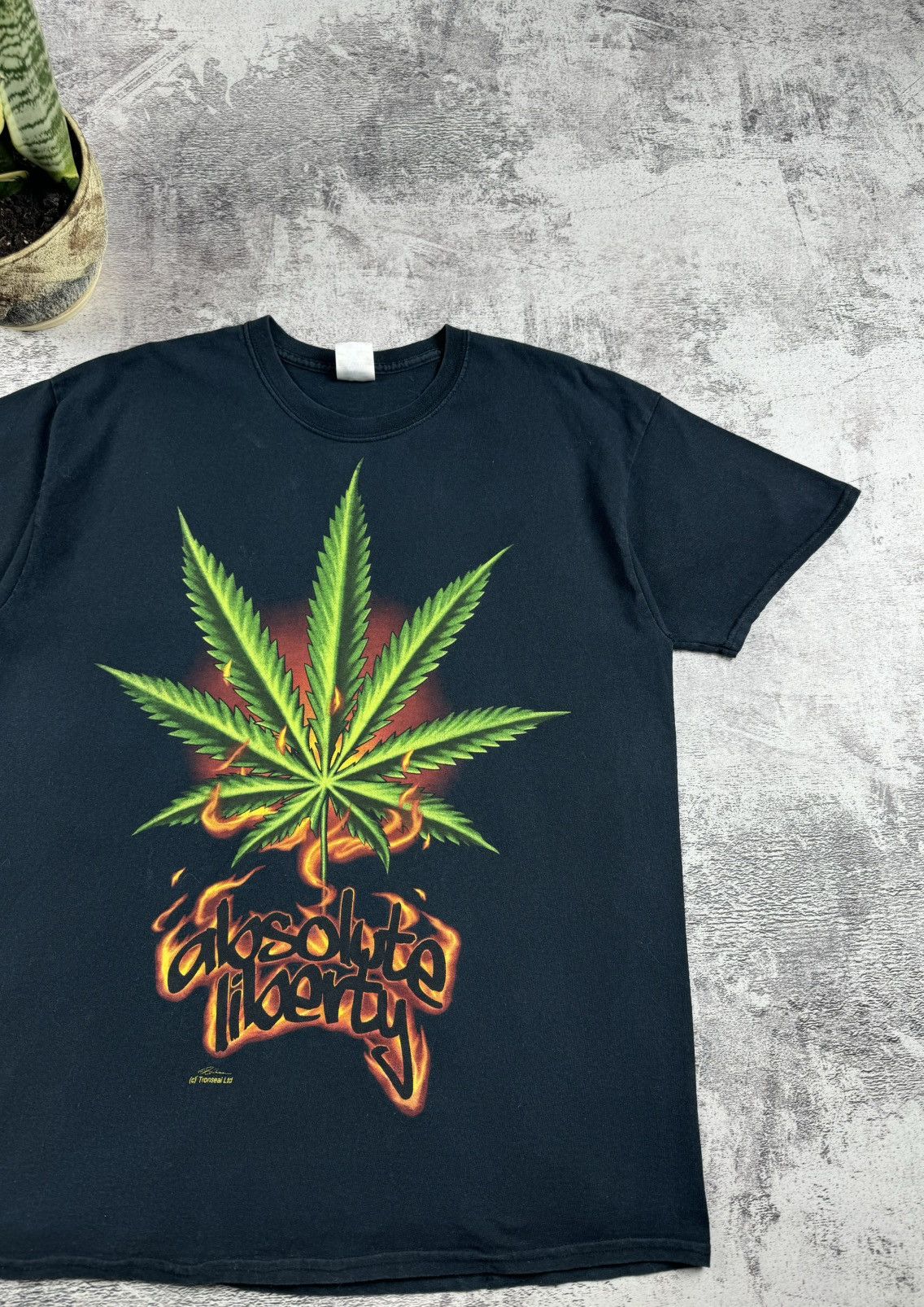 Vintage Marijuana Legalize Weed Smoke Y2K Cannabis Joint T Shirt Tee Size US L / EU 52-54 / 3 - 5 Thumbnail