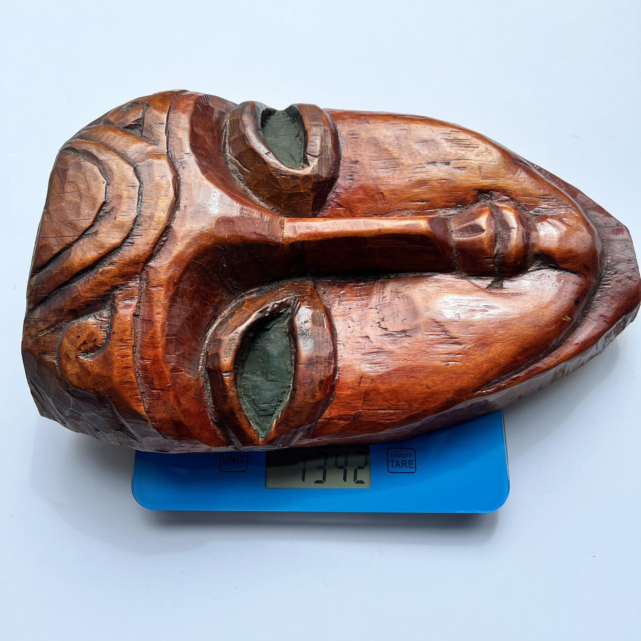 Handmade Vintage African Hand Carved Wall Plaque Mask Wood UFO Size ONE SIZE - 7 Thumbnail
