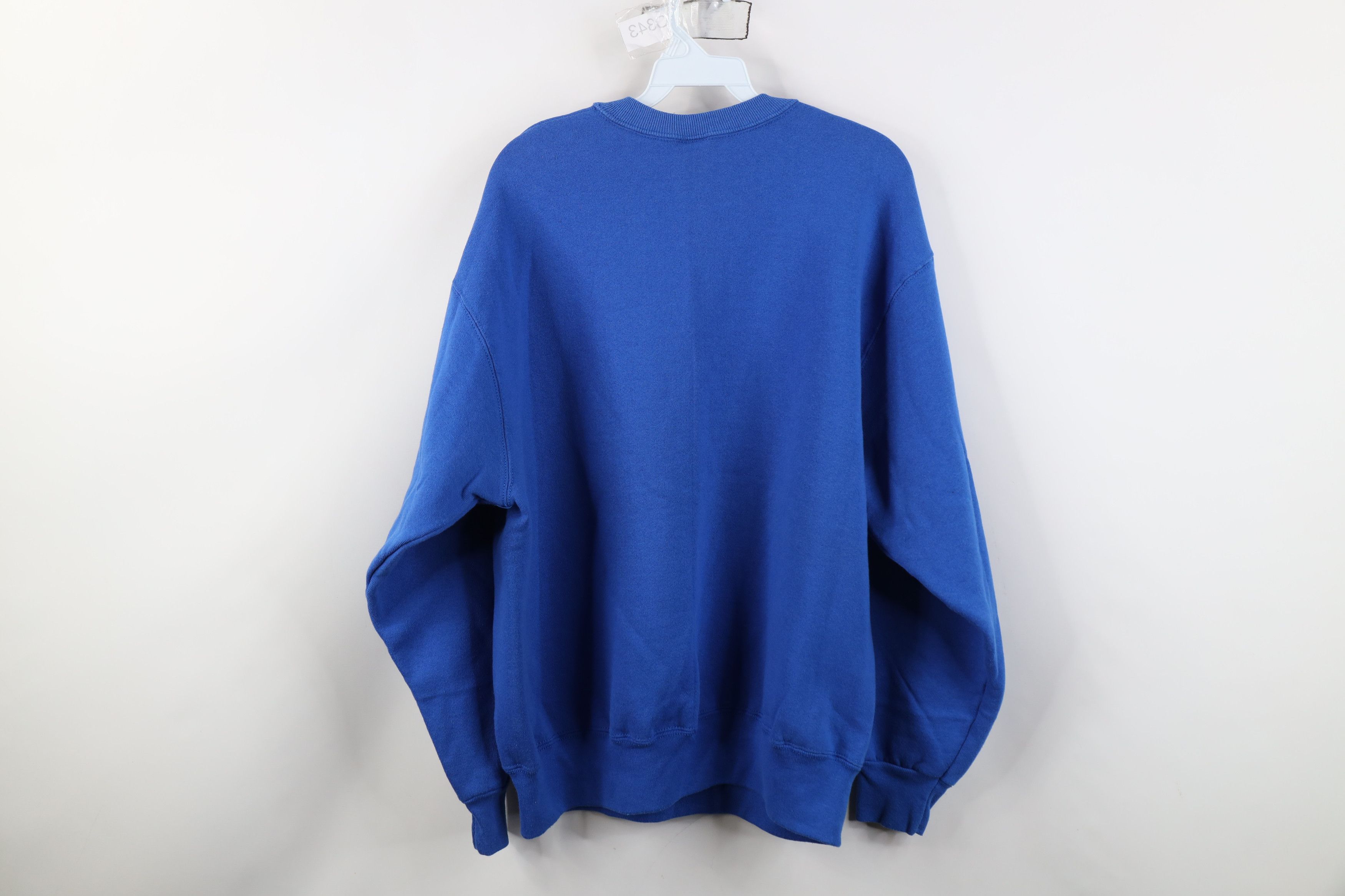Vintage Vintage 90s Streetwear Crewneck Sweatshirt Royal Blue USA Size US L / EU 52-54 / 3 - 8 Thumbnail