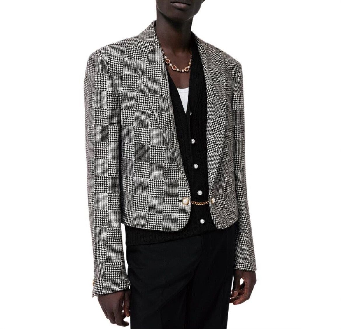 Louis Vuitton Louis Vuitton 24SS Pharrell Houndstooth Check Jacket Size US S / EU 44-46 / 1 - 1 Thumbnail