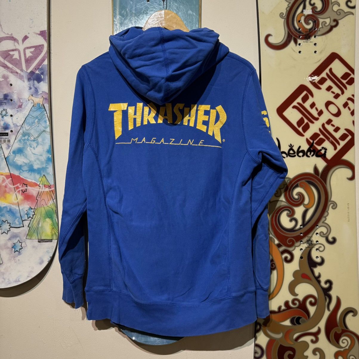 Supreme × Thrasher 2015 Supreme x Thrasher Magazine Pullover Hoodie Royal Blue Size US S / EU 44-46 / 1 - 2 Thumbnail