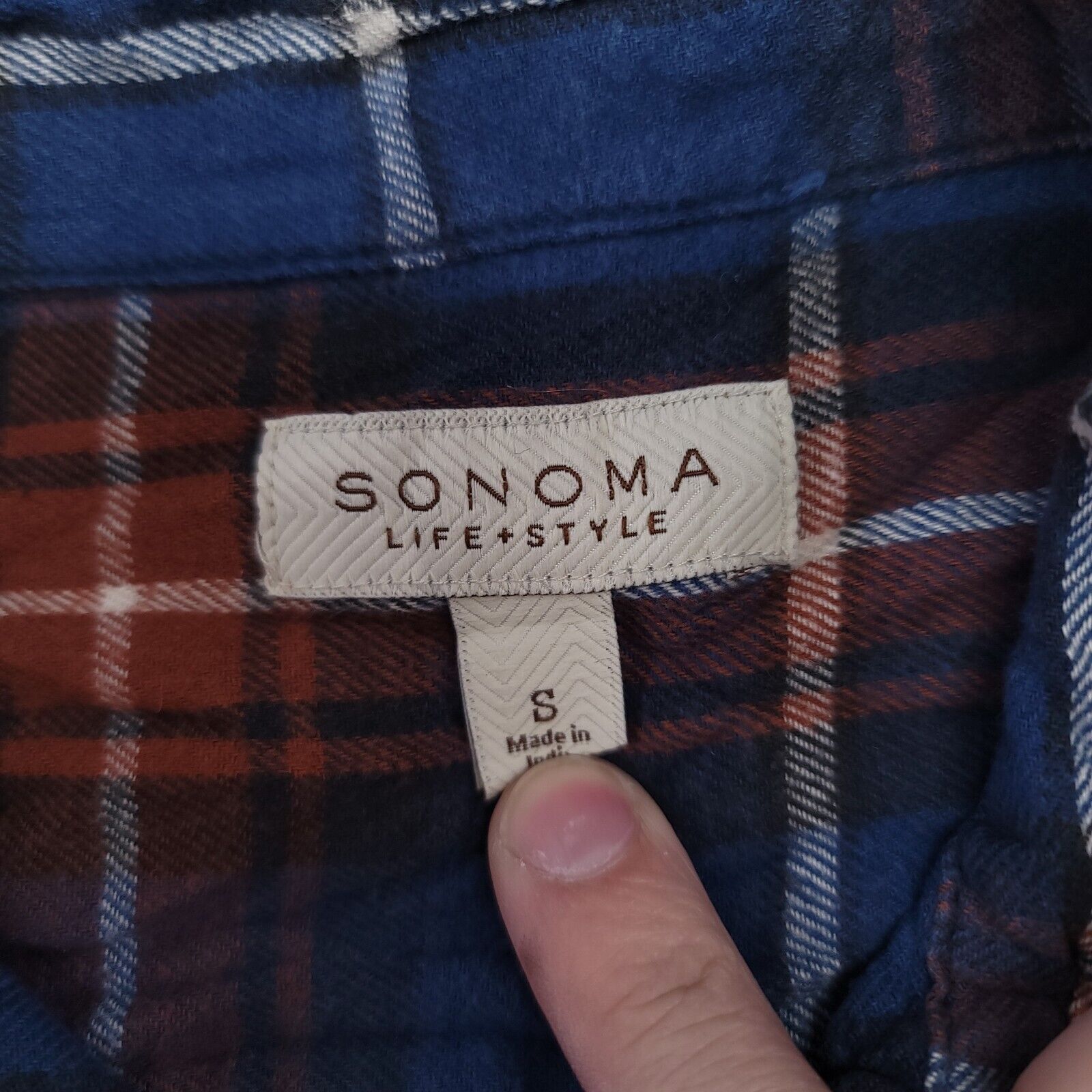 Sonoma Sonoma Tartan Flannel Button Up Shirt Mens Size Small S Blue Size US S / EU 44-46 / 1 - 3 Thumbnail