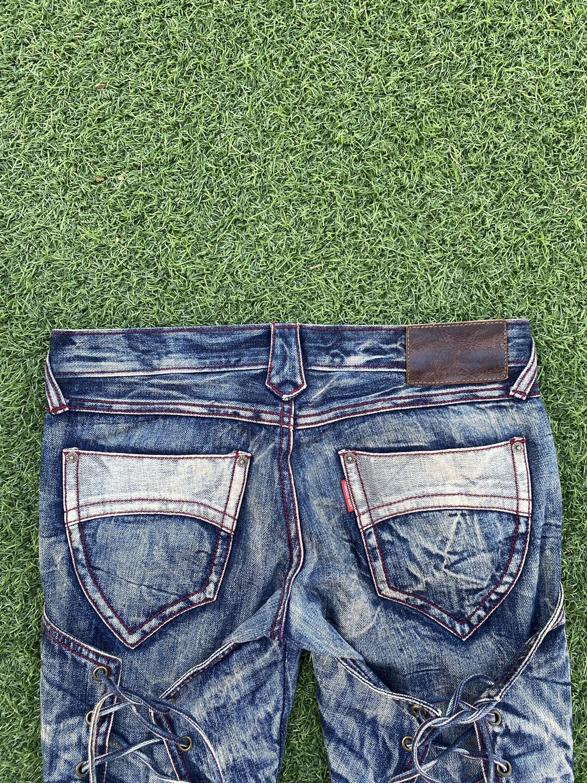 Tornado Mart TORNADO MART LACE UP DENIM SHORT PANTS 🌪️ Size US 29 - 6 Thumbnail