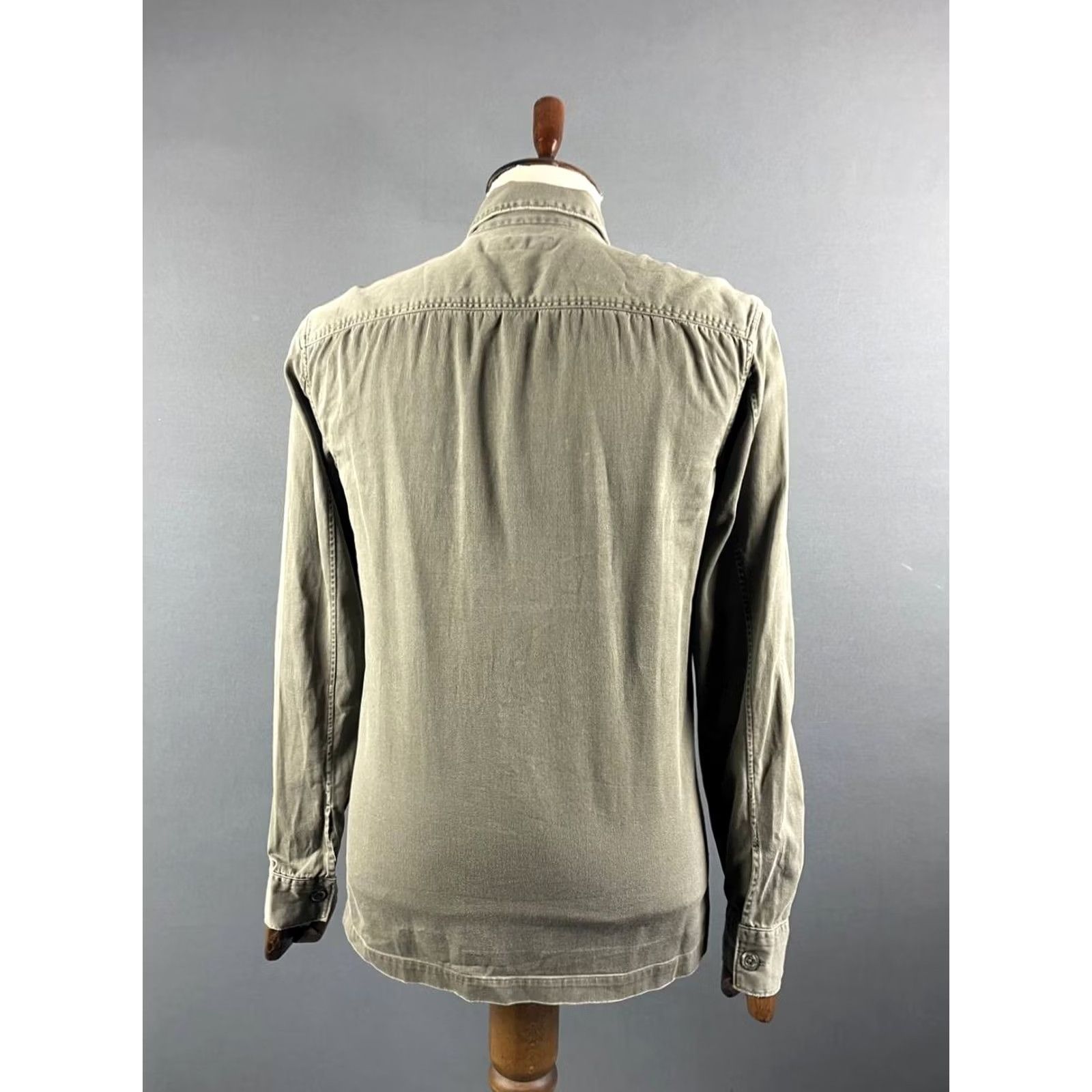 Allsaints Allsaints Mens Size S Gray Denim Cotton Long Sleeve Military Trucker Jacket Size US S / EU 44-46 / 1 - 2 Thumbnail