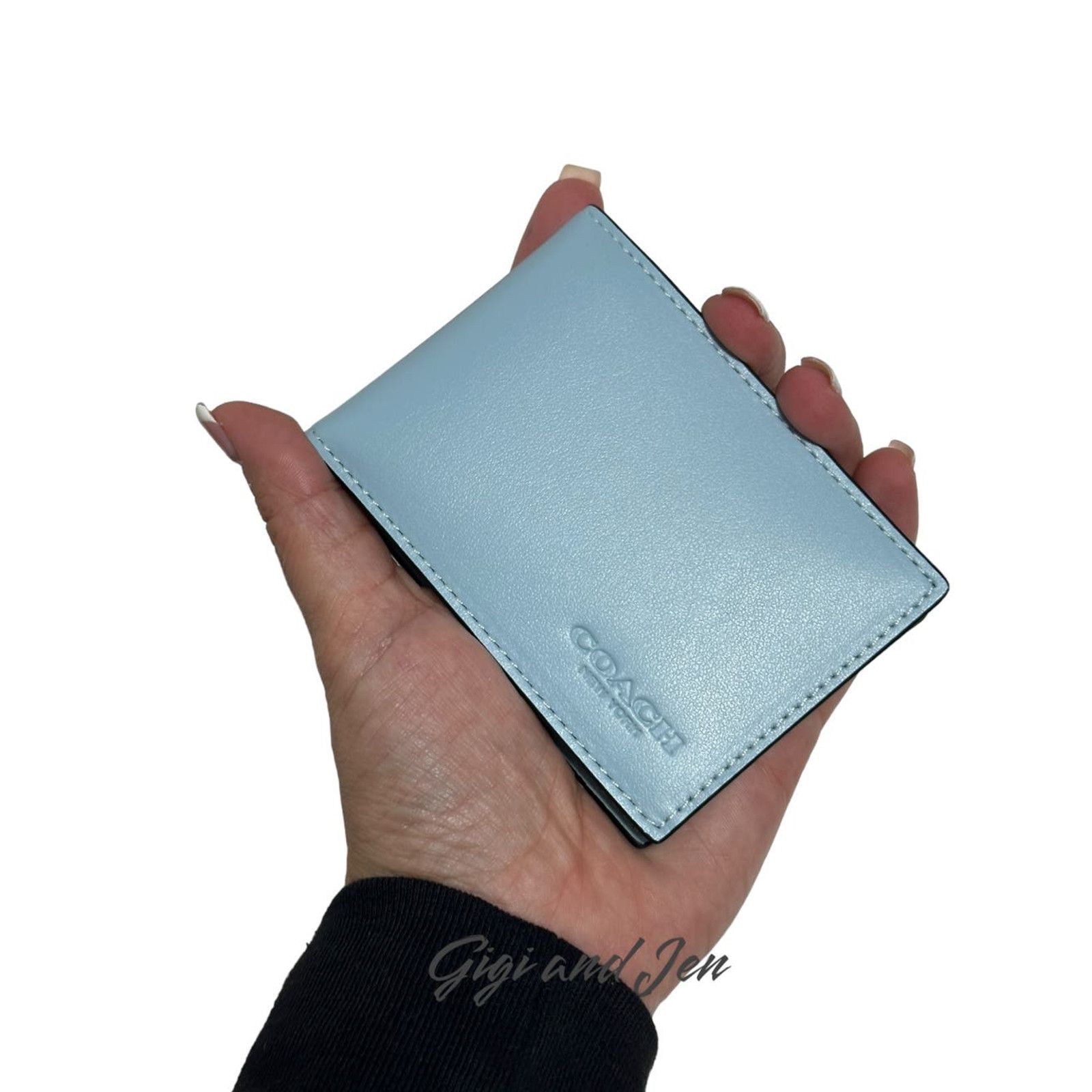 Coach Coach Boxed 3 In 1 Signature Wallet Charcoal / Bright Blue Size ONE SIZE - 7 Thumbnail