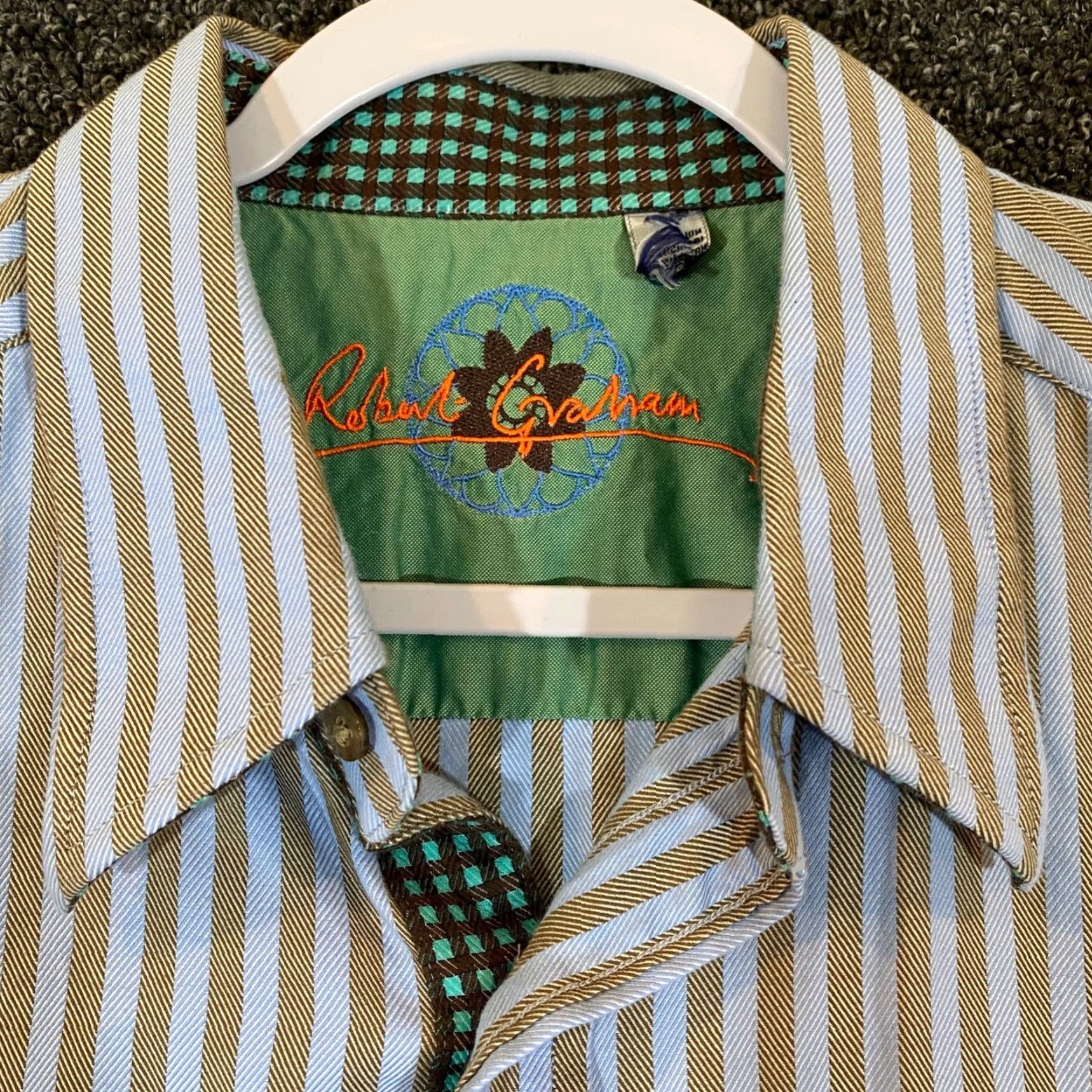 Robert Graham Robert Graham Shirt Mens XL Multicolor Striped Button-Up Outdoors L/S Size US XL / EU 56 / 4 - 2 Thumbnail