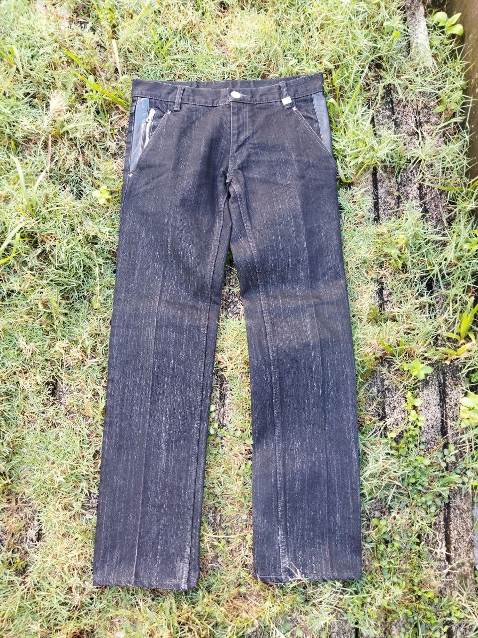 Japanese Brand Vintage Artisan Japan Denim + Leather Pants Size US 32 / EU 48 - 2 Thumbnail