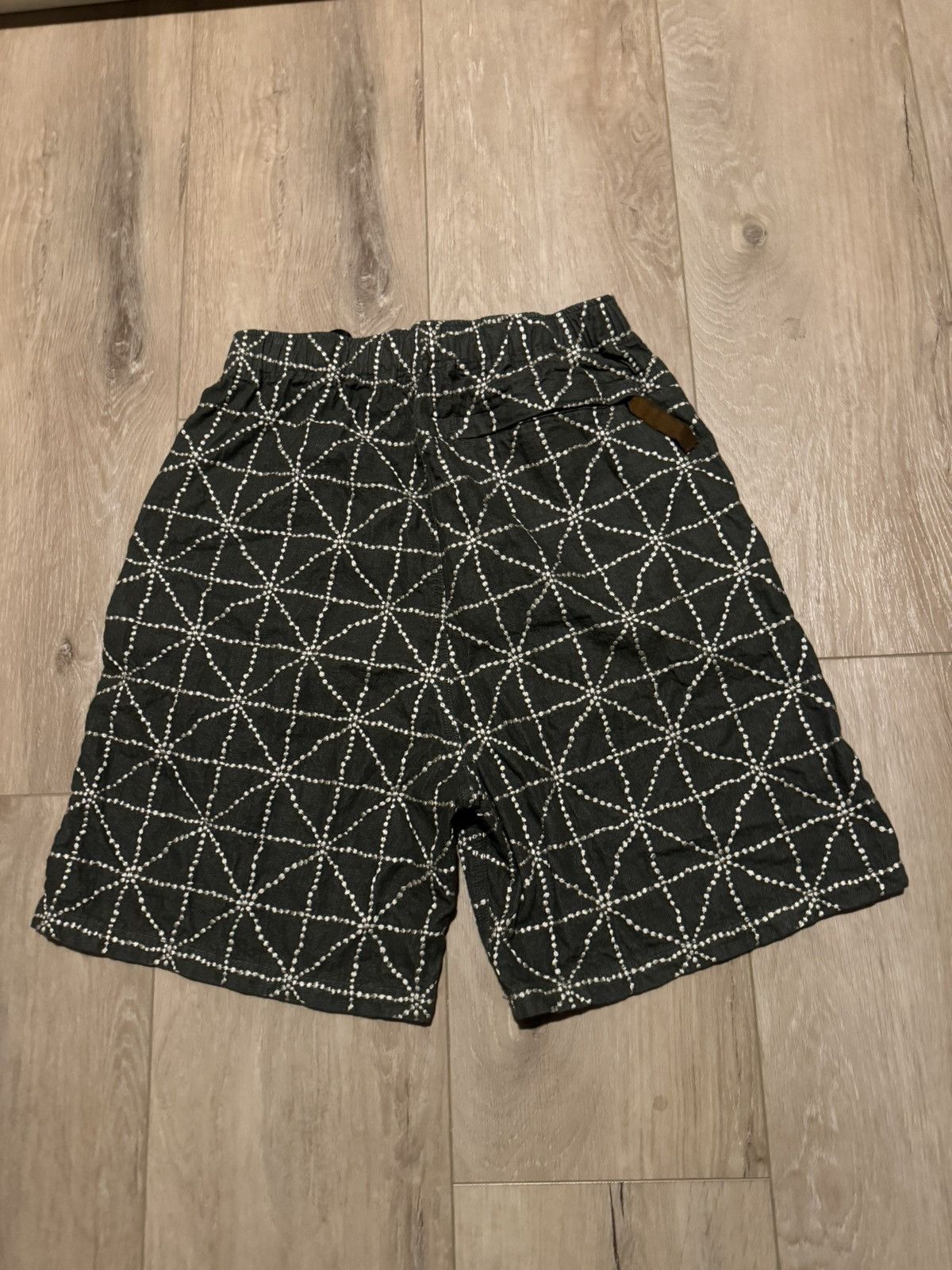 kapital sashiko stitched shorts