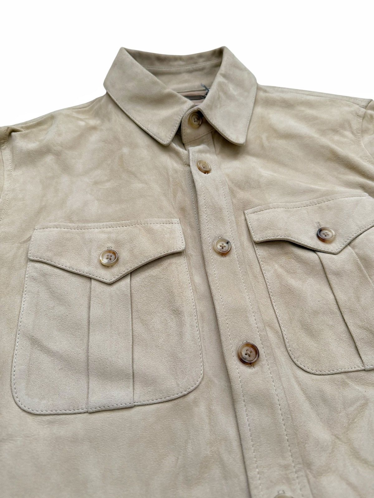 Ralph Lauren Purple Label $2,495 Overshirt Leather Suede Size US M / EU 48-50 / 2 - 3 Thumbnail
