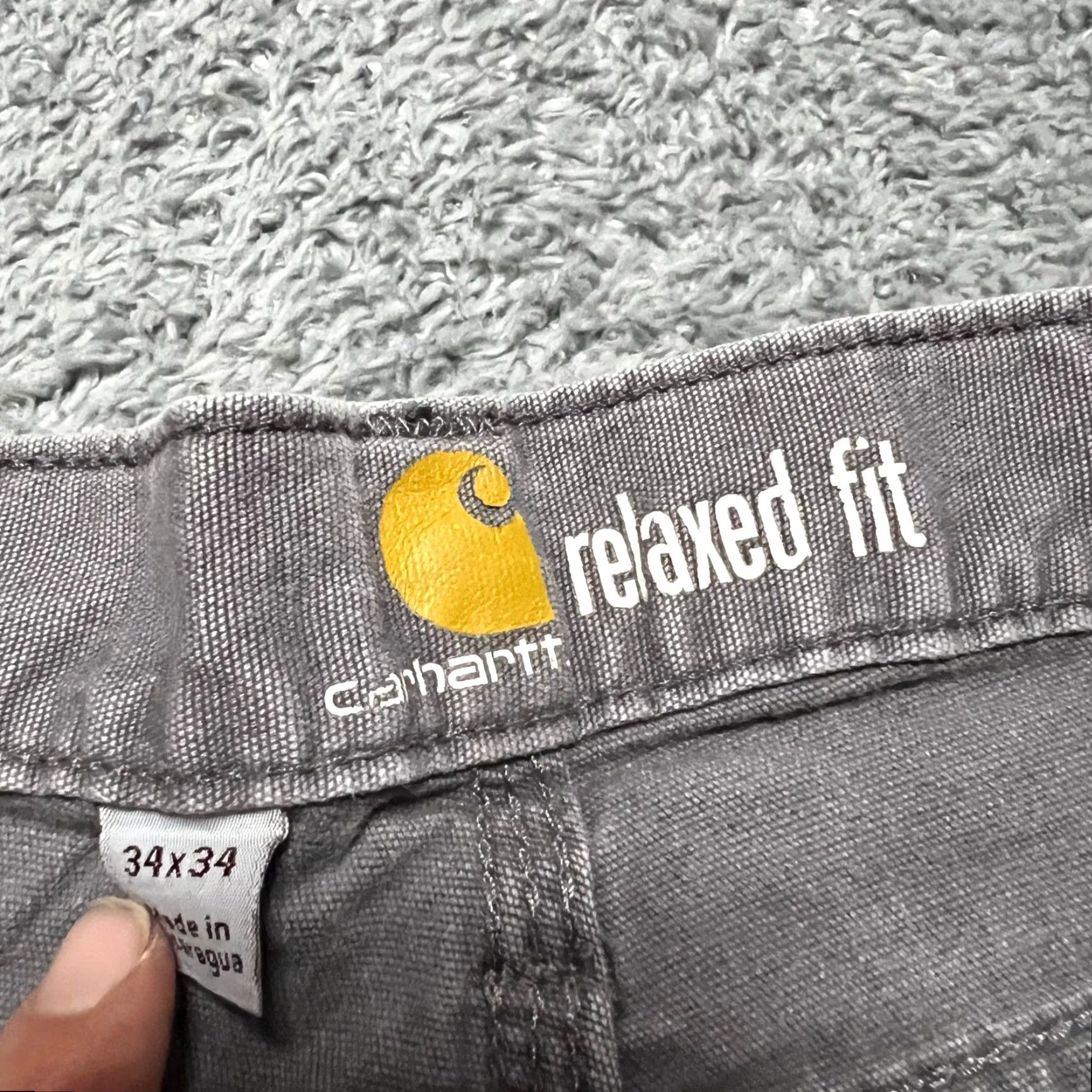 Carhartt Carhartt Pants Mens 34 x34 Gray Relaxed Canvas Distressed Work Chino Regular Mens 34 Gray 32in Inseam Size US 34 / EU 50 - 7 Thumbnail