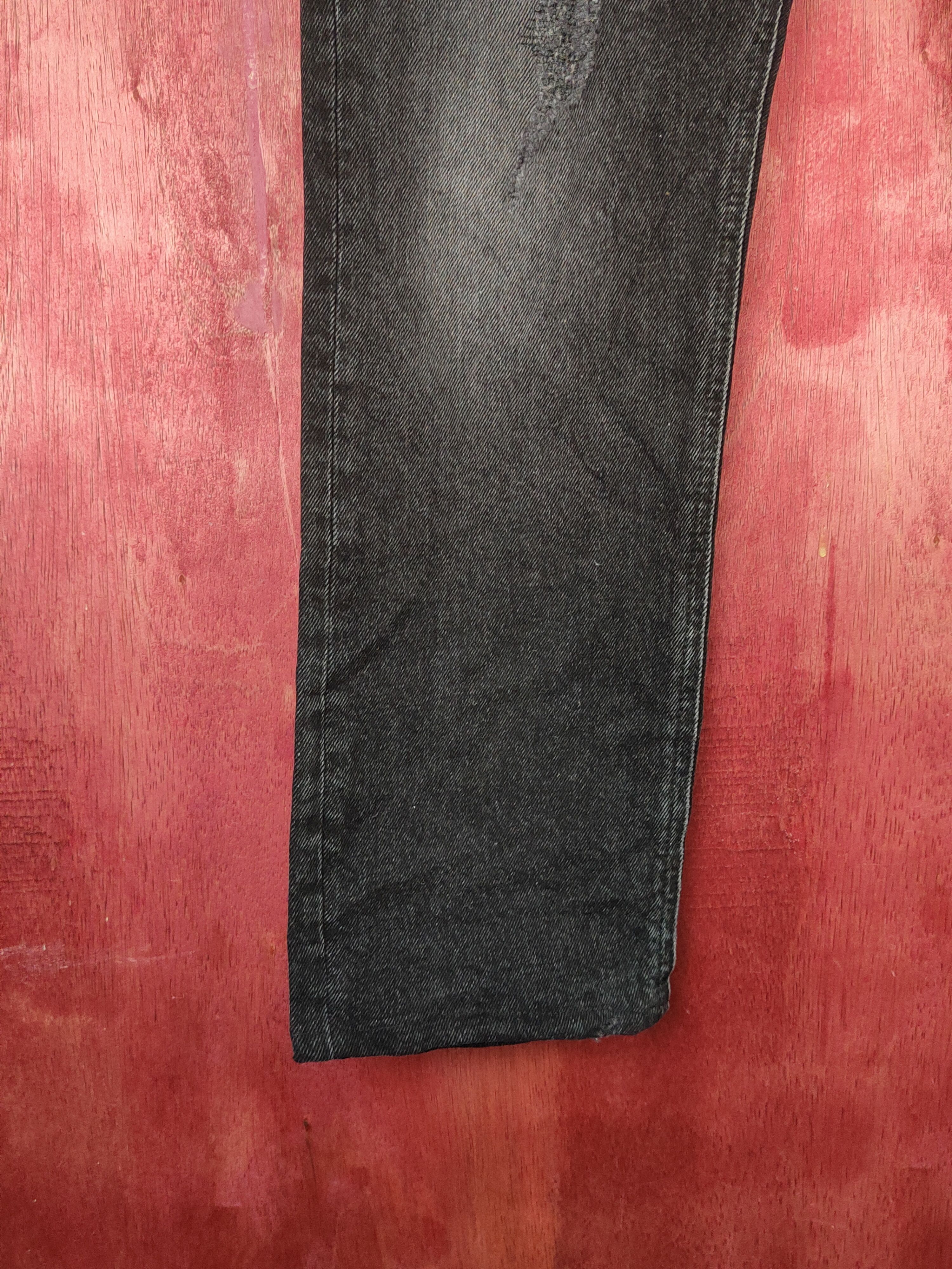 Japanese Brand Zara Black Distressed Ripped denim Jeans #S1659 Size US 31 - 5 Thumbnail