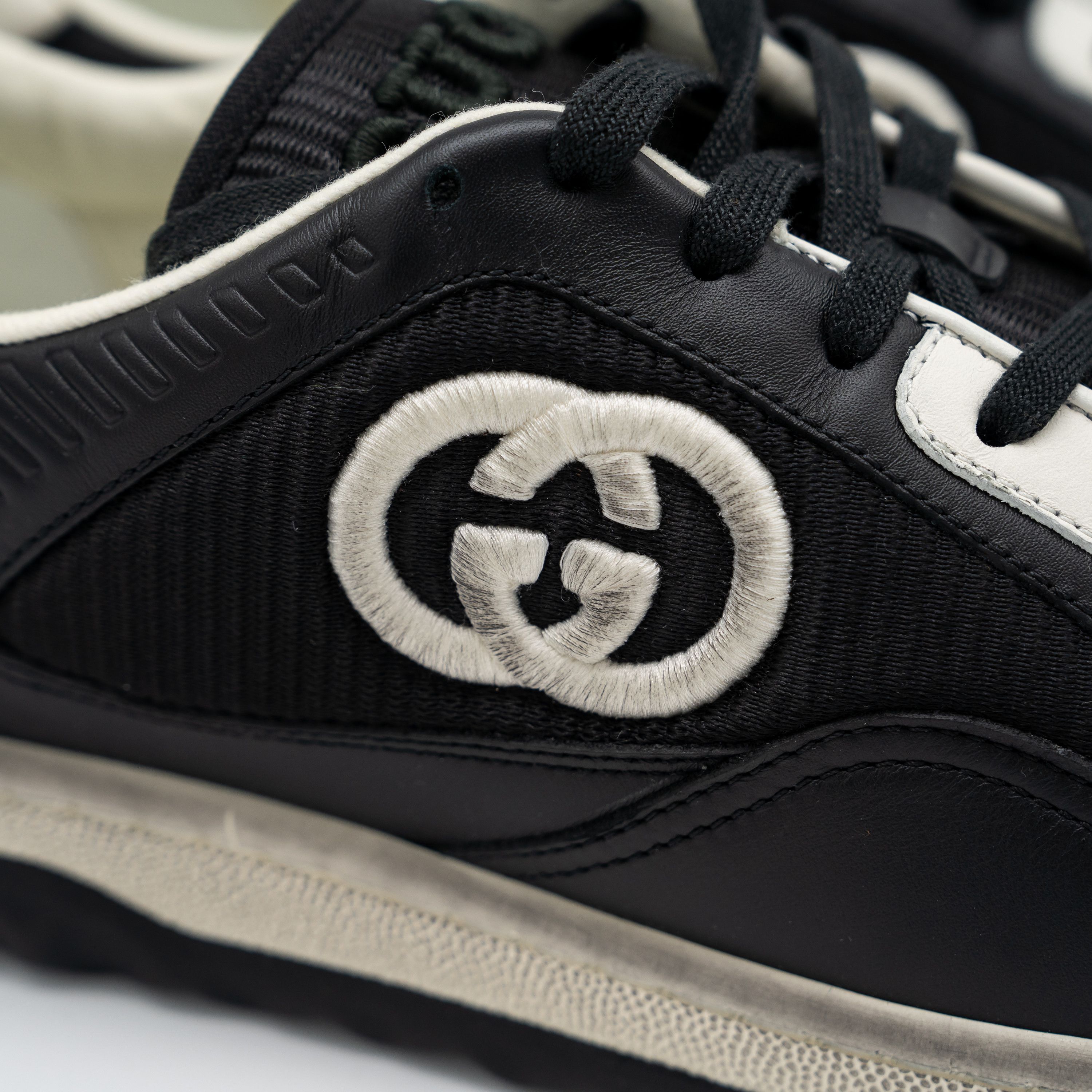 Gucci Gucci MAC80 Sneakers Black Off White Leather Size US 10 / EU 43 - 9 Thumbnail