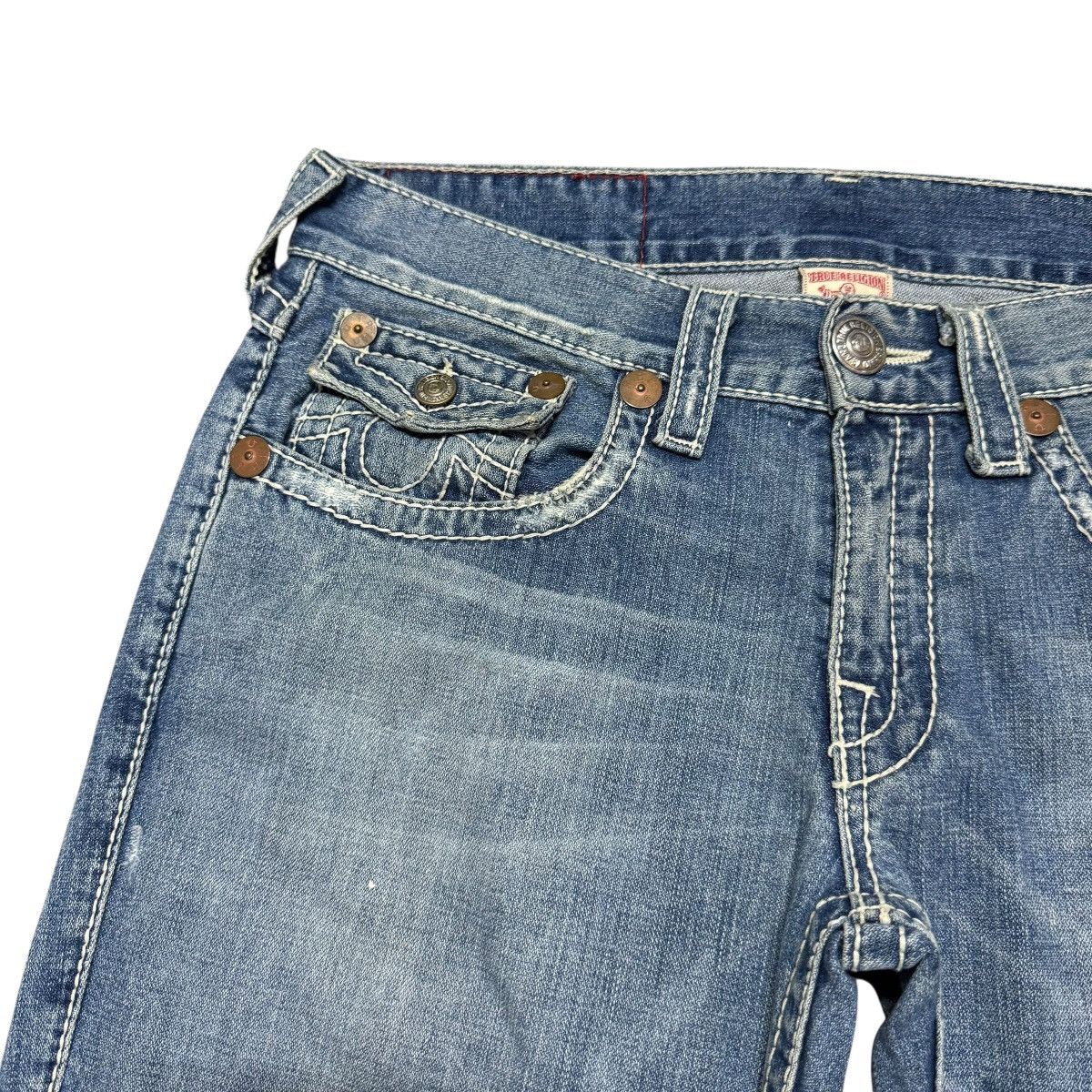 True Religion Vintage True Religion Denim Flare Jeans Distressed Size US 33 - 4 Thumbnail