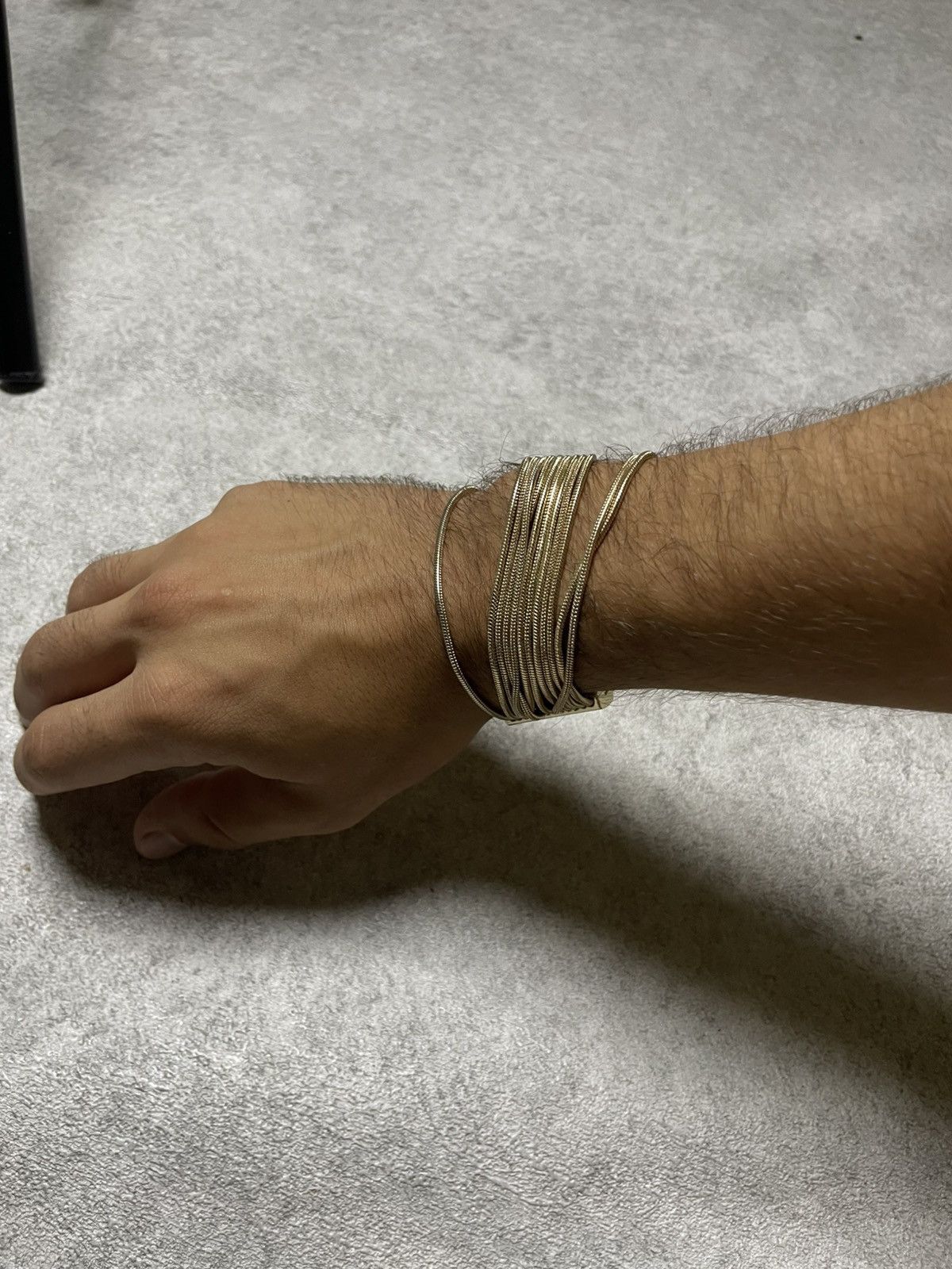 If Six Was Nine Skull Opium Gold Bracelet In The Style Of Helmut Lang Dark Size ONE SIZE - 7 Thumbnail