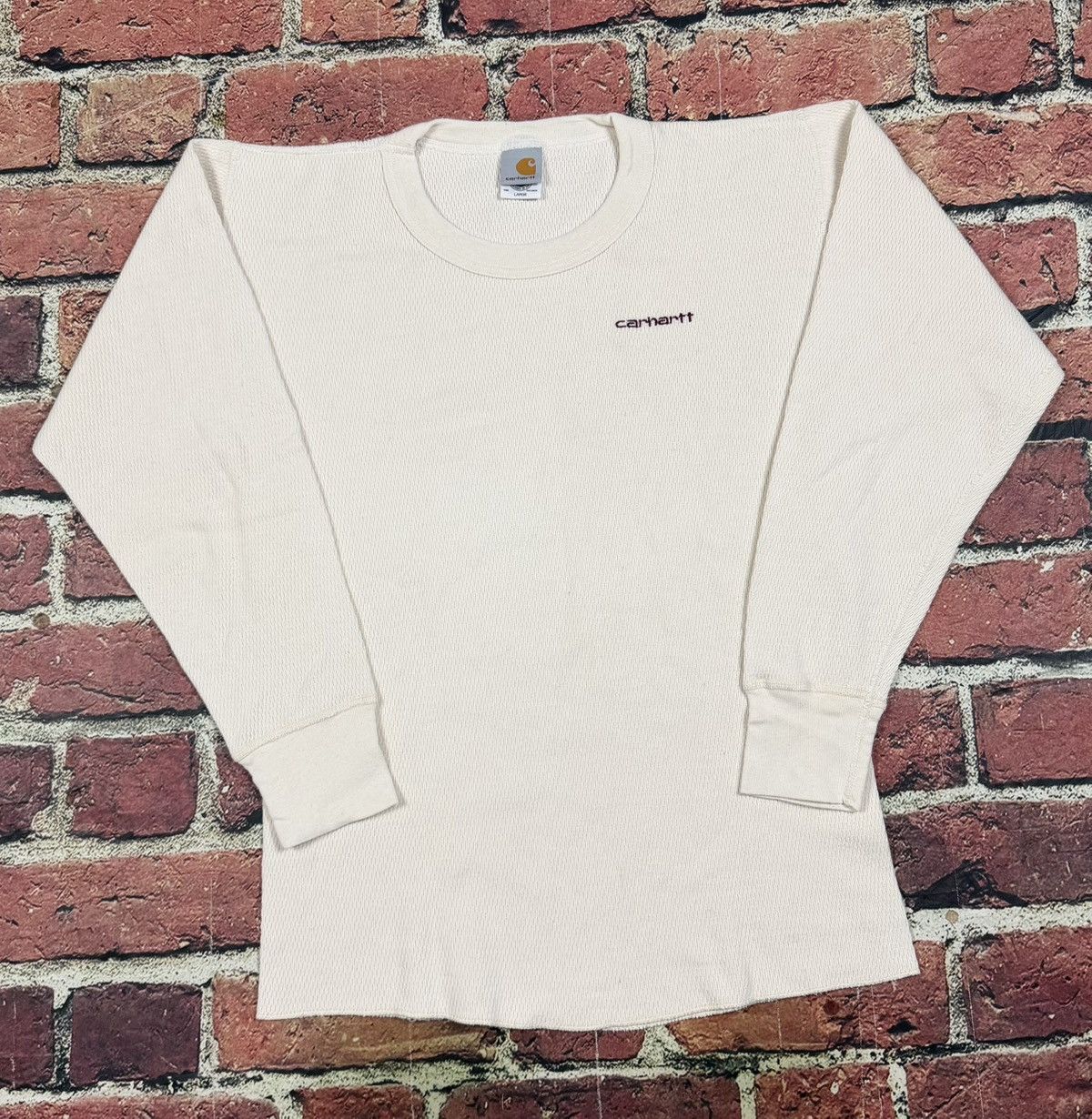 Carhartt Vintage Carhartt Thermal Waffle Knit Long Sleeve Shirt K56 Size US L / EU 52-54 / 3 - 1 Thumbnail