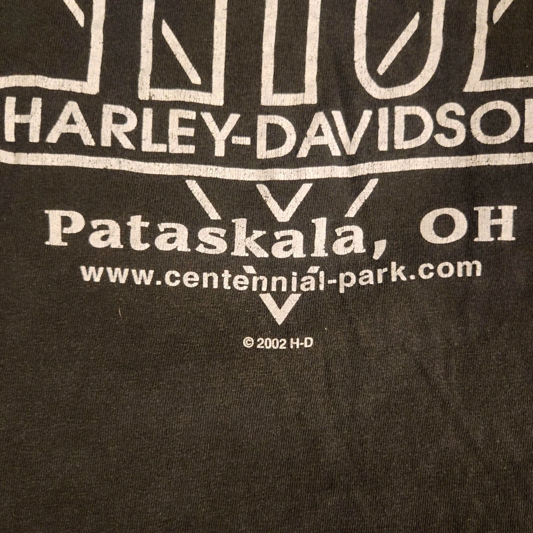 Harley Davidson VINTAGE Harley-Davidson T-Shirt Tee Mens 2XL Black Ohio United States Motor­cycle Short Sleeve Crew Neck Knit Cotton Regular Man Mens Size US XXL / EU 58 / 5 - 7 Thumbnail