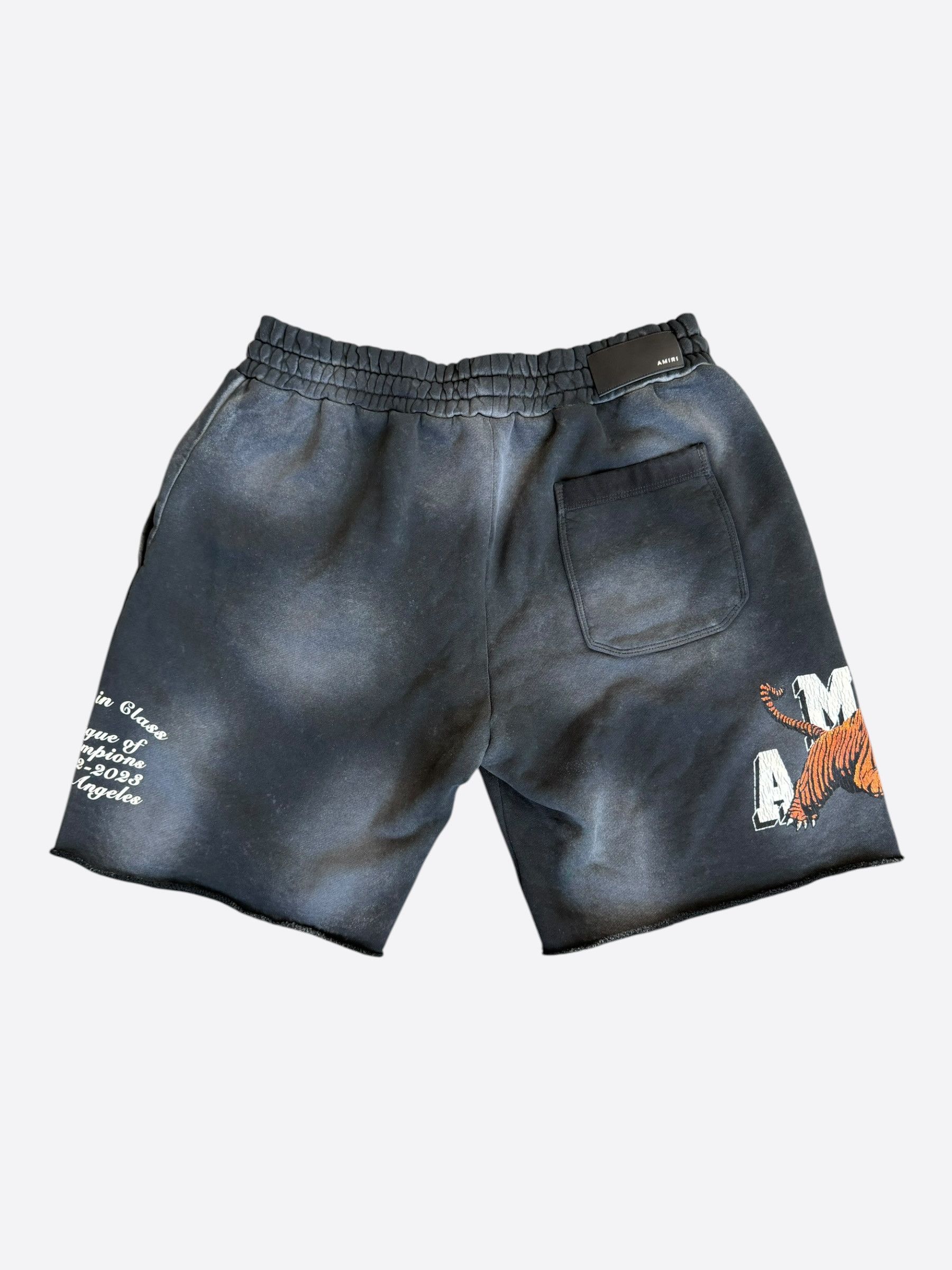 Amiri Amiri Black & White Tiger Logo Shorts Size US 28 / EU 44 - 2 Thumbnail