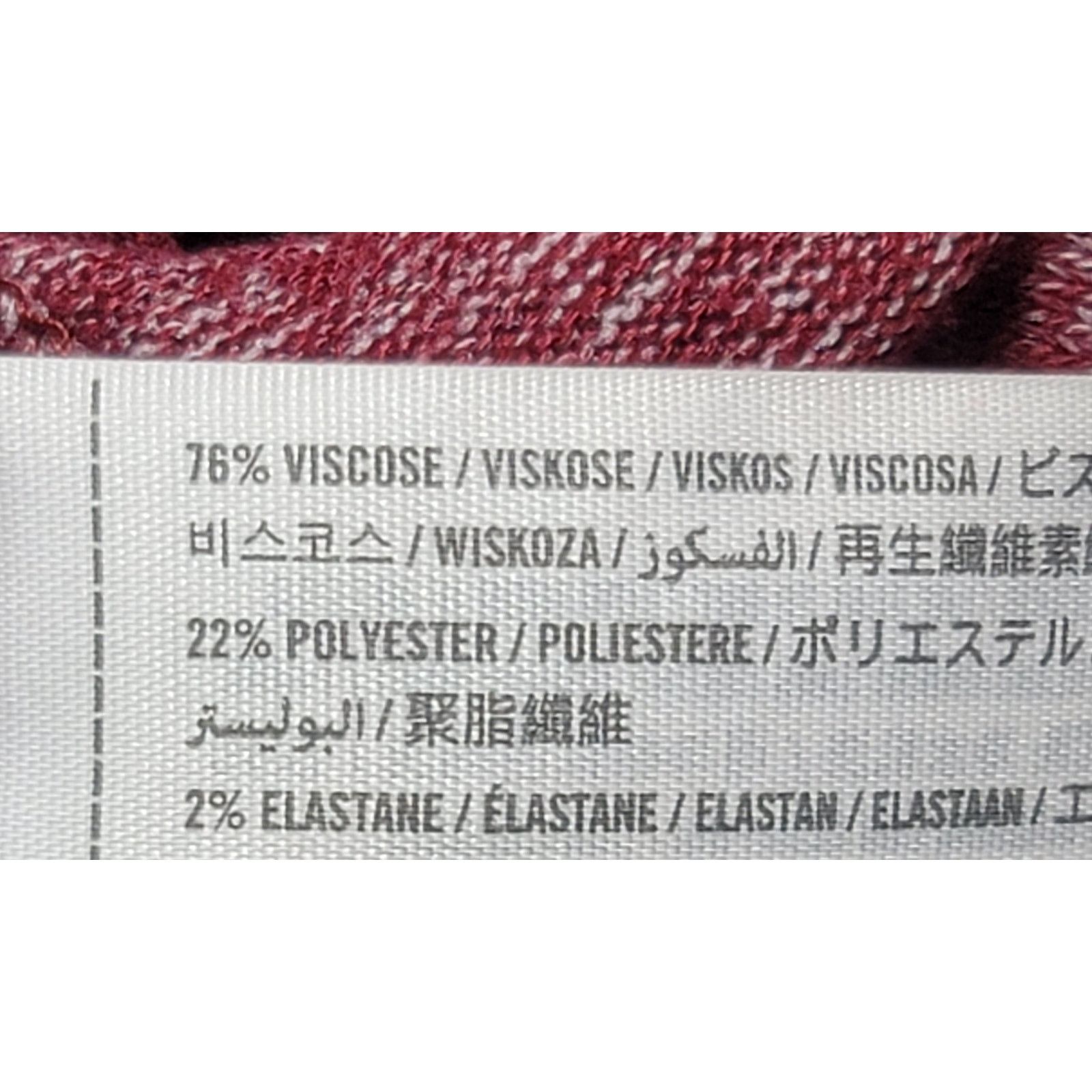Hollister Hollister Burgundy White Marled Easy Tee Top XS Stretch Size XS / US 0-2 / IT 36-38 - 5 Thumbnail
