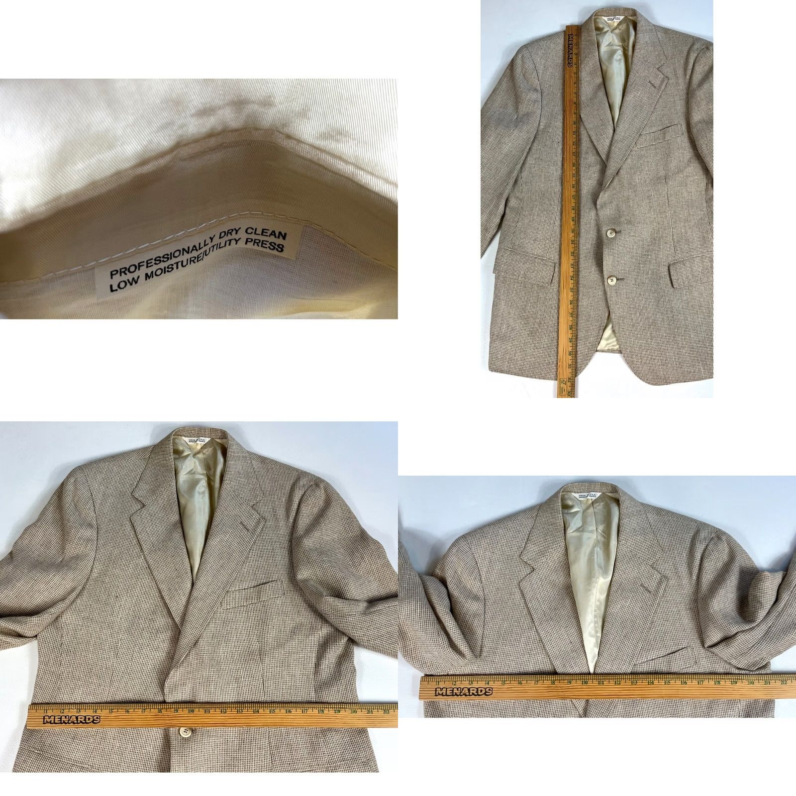 Ralph Lauren VINTAGE Ralph Lauren Blazer Wool Tweed Jacket Mens 42 Beige University Club 90s Classic Designer Jacket Size US XL / EU 56 / 4 - 9 Thumbnail