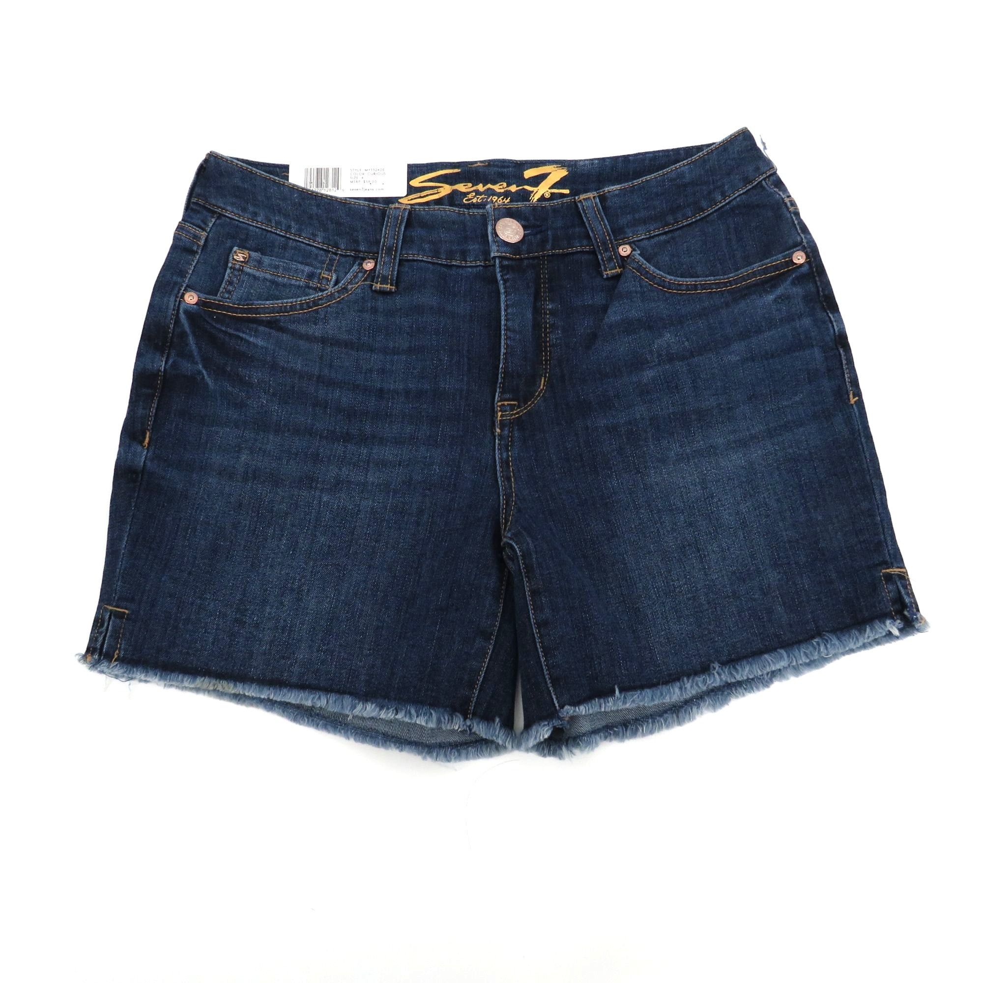 Seven 7 Seven7 Womens Size 4 Weekend Short With 5" Inseam Fray Hem D Size 27" / US 4 / IT 40 - 4 Thumbnail