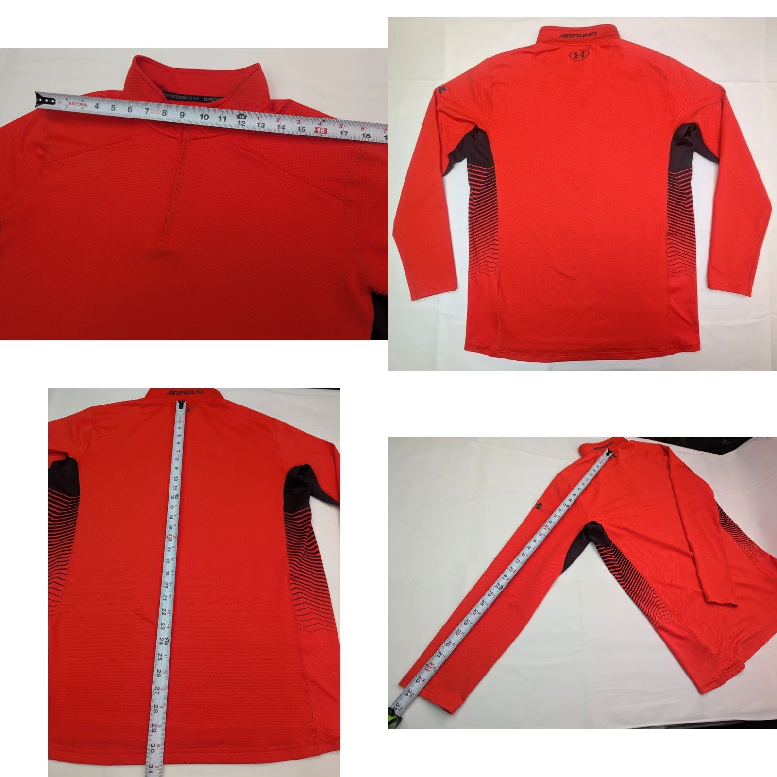 Under Armour Under Armour Cold Gear Reactor 1/4 Zip Pullover Men XL Long Sleeve Orange Shirt Size US XL / EU 56 / 4 - 8 Thumbnail