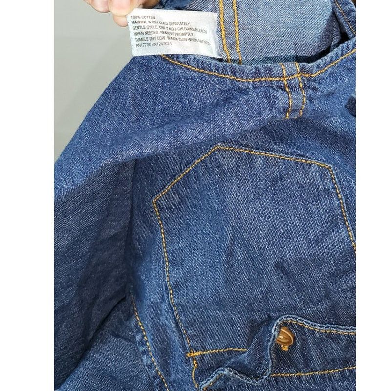 Mossimo Mossimo Supply Co Blue Denim Button up Shirt Size S Size S / US 4 / IT 40 - 4 Thumbnail