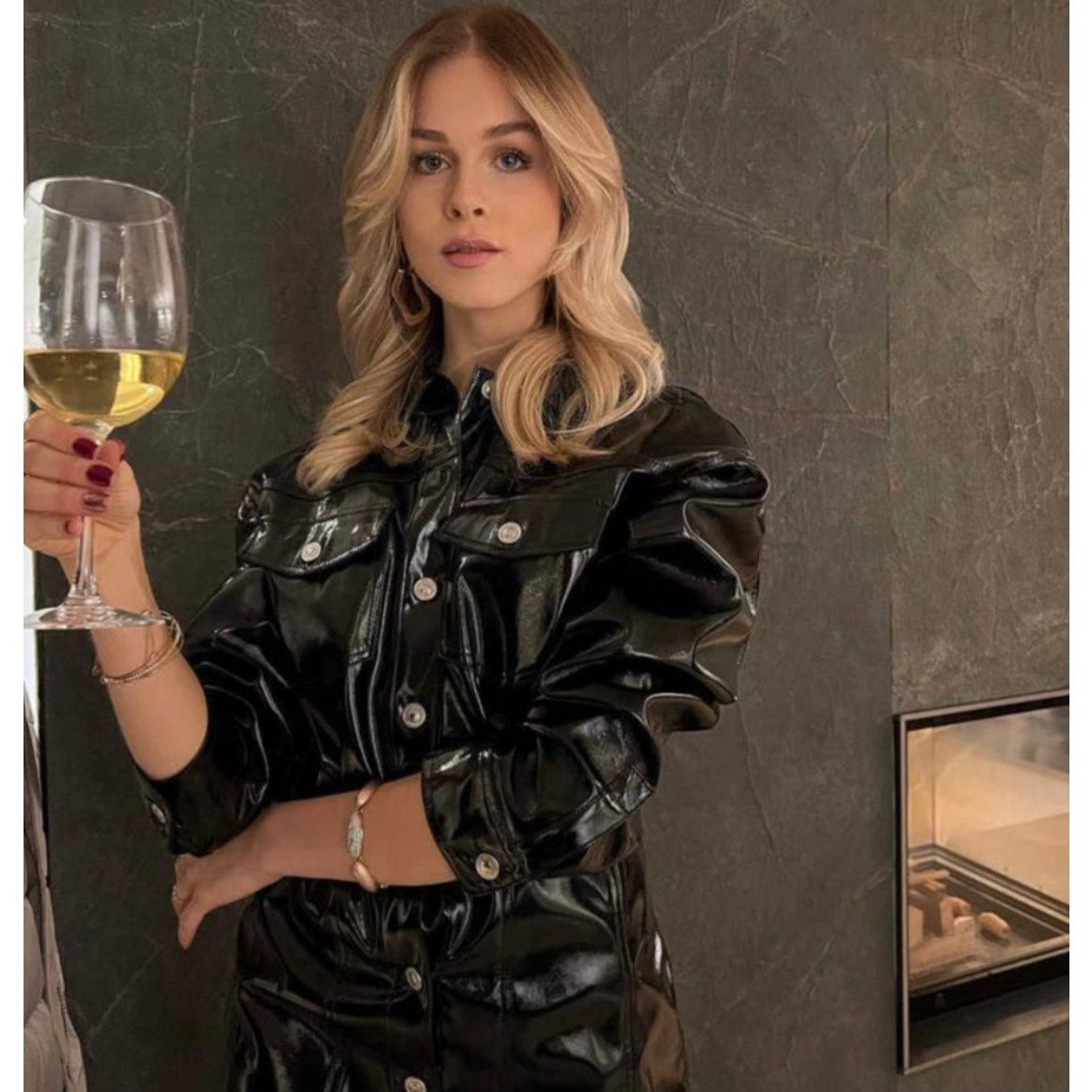 Zara ZARA BLOGGER FAVORITE FAUX LEATHER DRESS BLACK Size S / US 4 / IT 40 - 4 Thumbnail