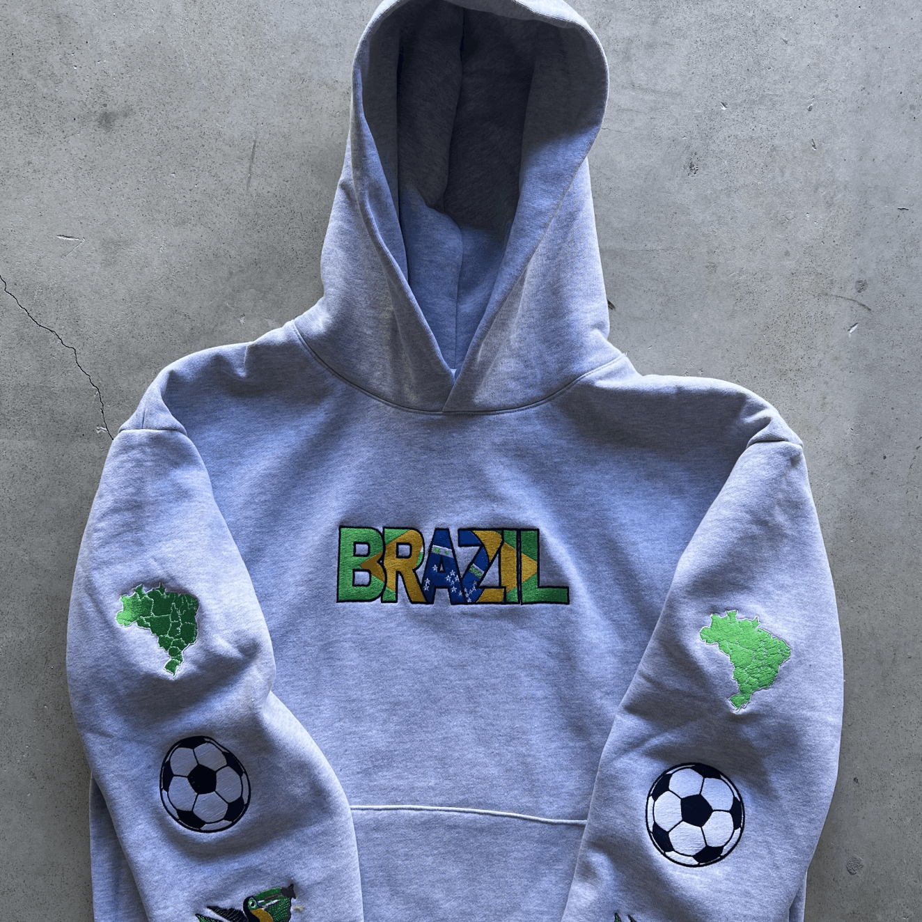 Prolific Brazil Brasil Hoodie All over Embroidered Size US S / EU 44-46 / 1 - 3 Thumbnail