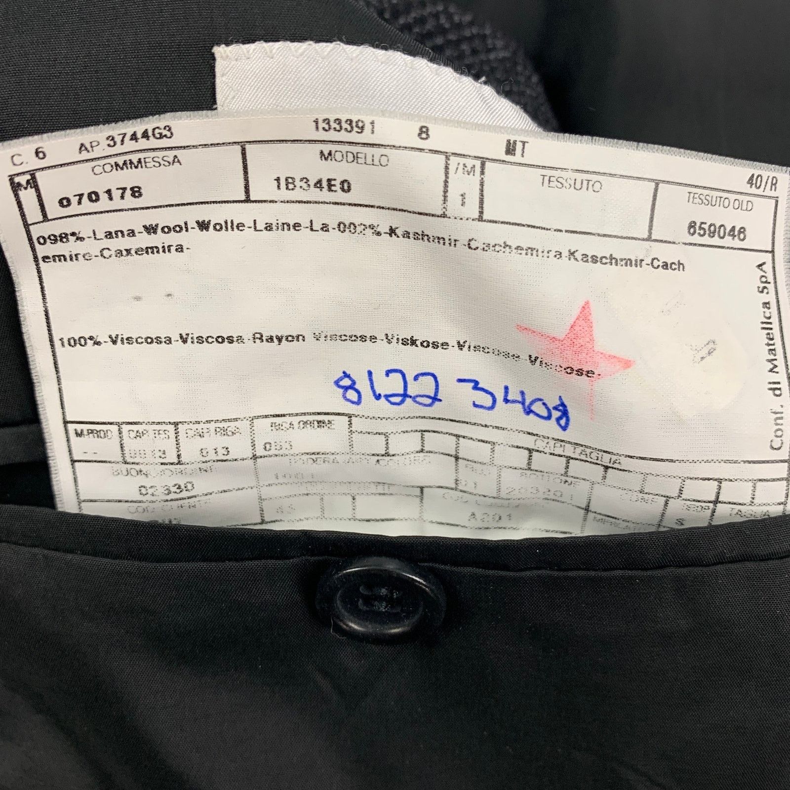Armani Collezioni Size 40 Black Charcoal Plaid Wool Sport Coat Size 40R - 7 Thumbnail