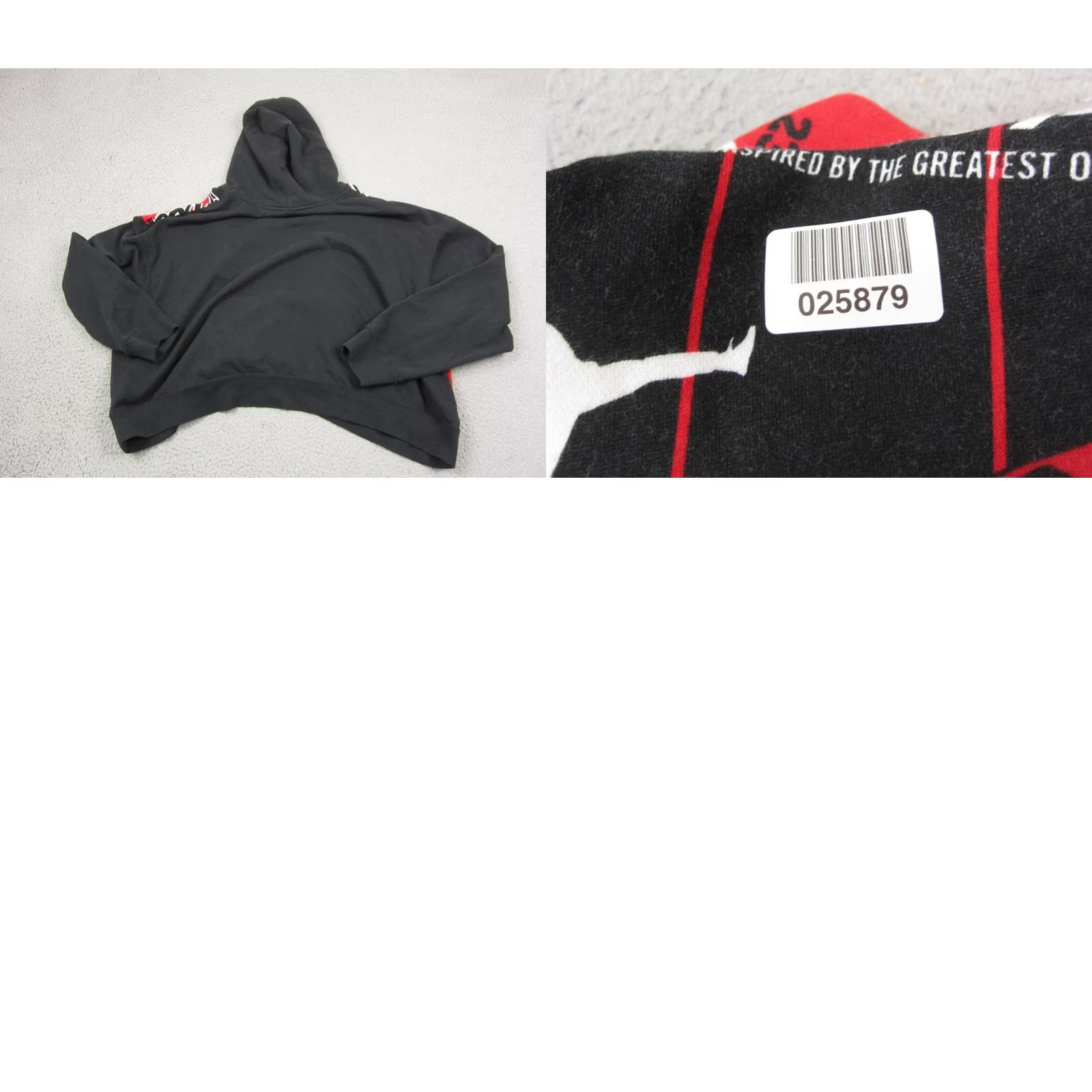 Nike Nike Hoodie Womens 1X Black Jordan Women Plus Red Core Essentials All Over Print Crop Size XL / US 12-14 / IT 48-50 - 9 Thumbnail