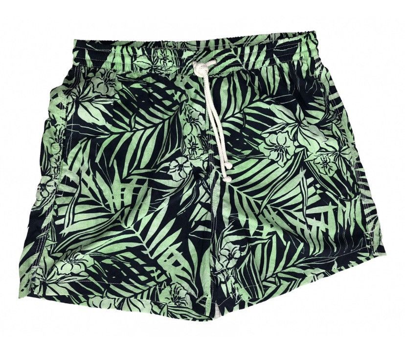 Kiton 🇮🇹 k’áax lime/navy logo 3pkt resort swim trunks M NWT