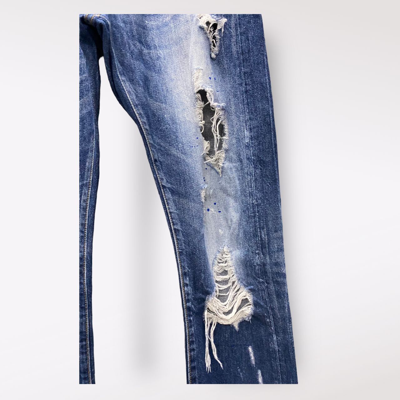 If Six Was Nine 💥BEST OFFER💥VALMAN JEANS DOT COLOUR RAPPER DENIM Size US 31 - 14 Thumbnail