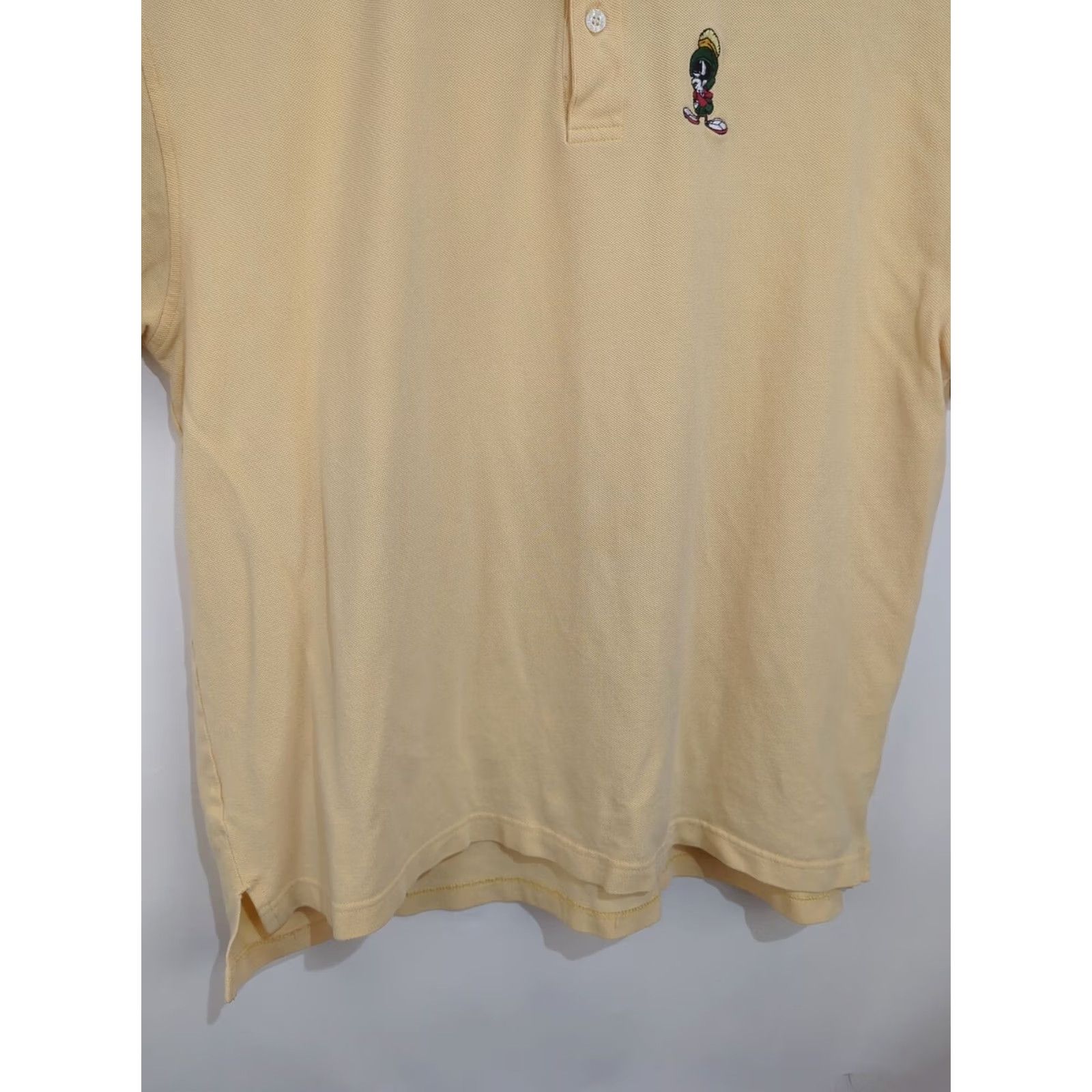 Vintage VINTAGE Warner Bros Polo Shirt XL Yellow Short Sleeve Embroidered Marvin the Martian Logo Golf Shirt Mens Regular XS? Size US XL / EU 56 / 4 - 7 Thumbnail