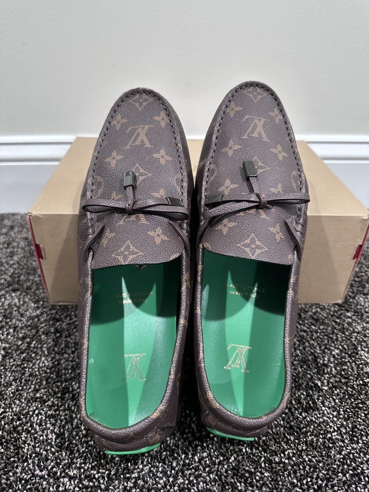 Louis Vuitton Louis Vuitton Virgil Brown Monogram Laced Driver Loafers Size US 8.5 / EU 41-42 - 8 Thumbnail