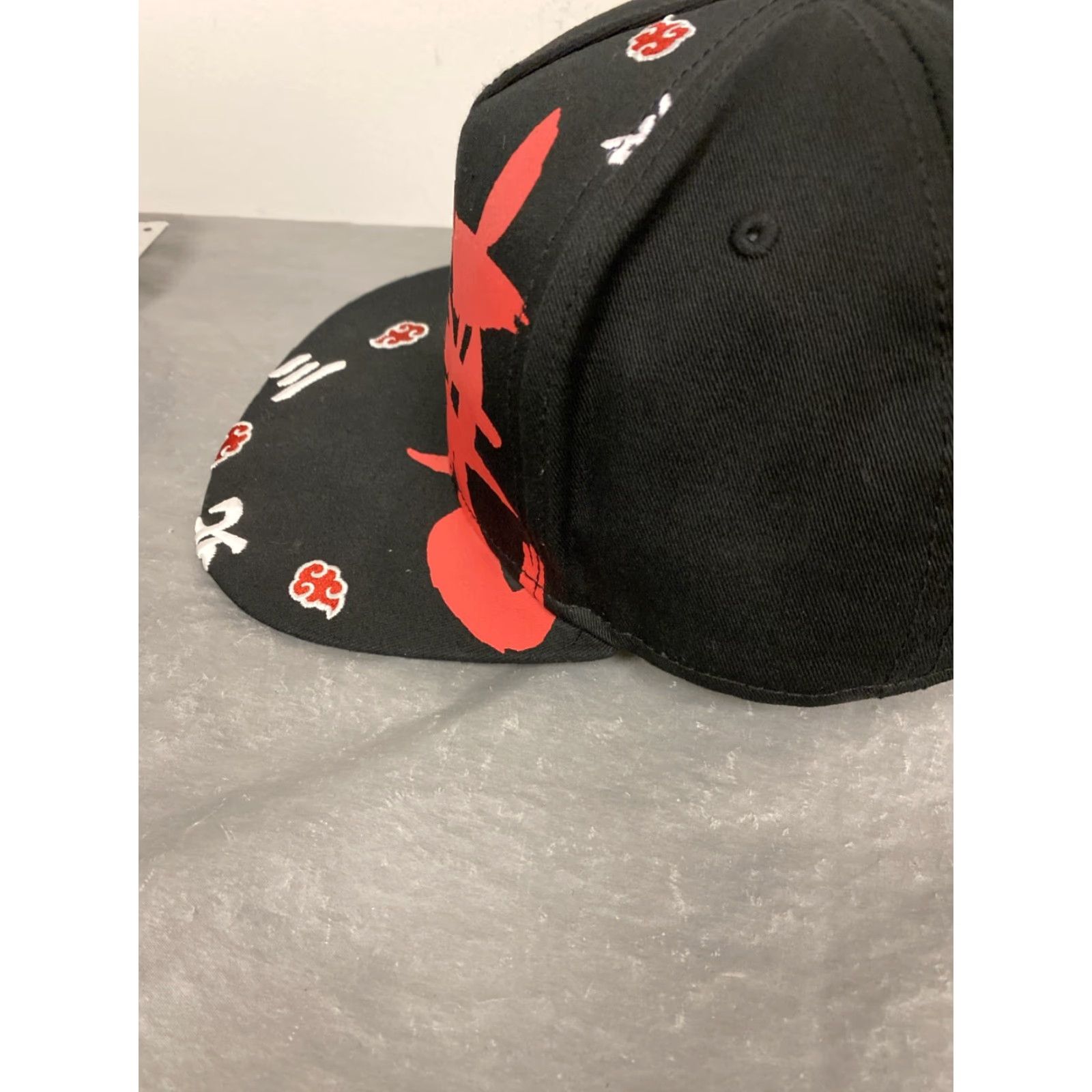 Vintage VINTAGE Naruto Shippuden Akatsuki Kanji Hat Snapback Men Women Adjustable Cotton Anime Casual Size ONE SIZE - 7 Thumbnail