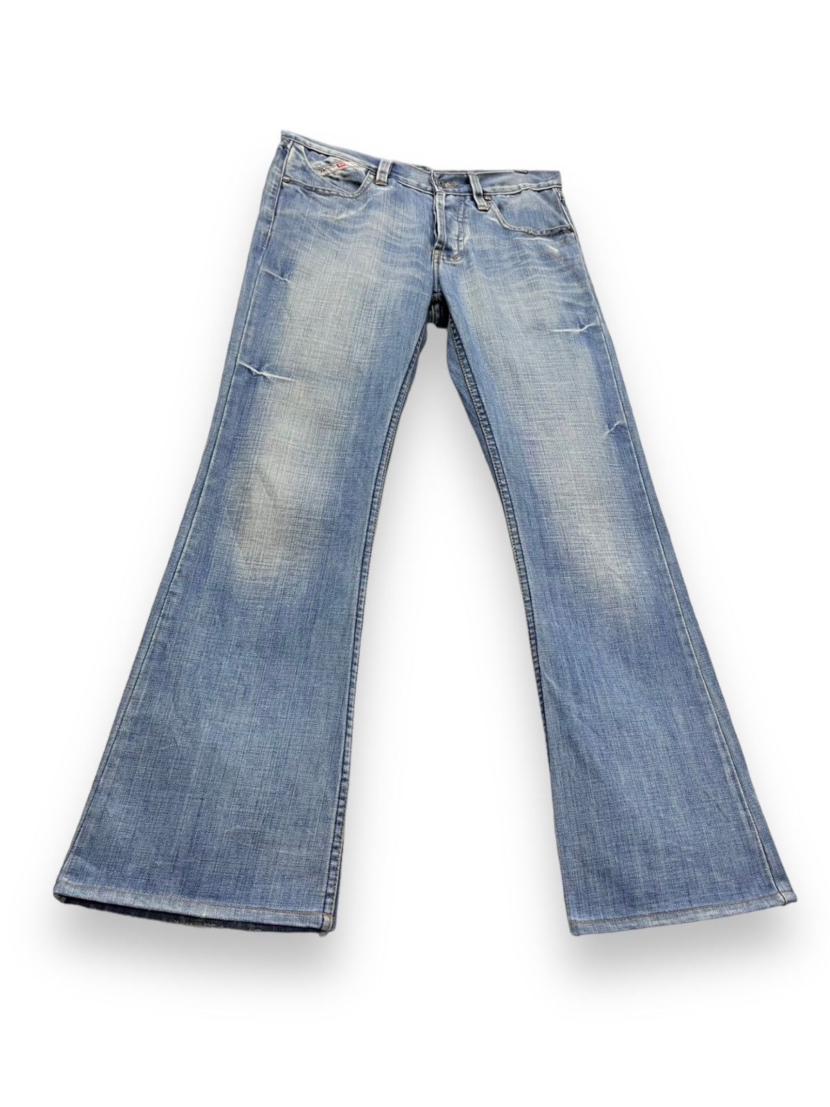 Diesel 🔥Vintage DIESEL PUNK ONLY THE BRAVE FLARE Light Wash Denim Size US 30 / EU 46 - 5 Thumbnail